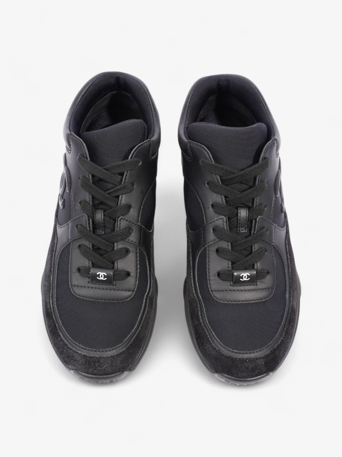 Chanel CC Logo Sneakers Black Suede EU 39 UK 6