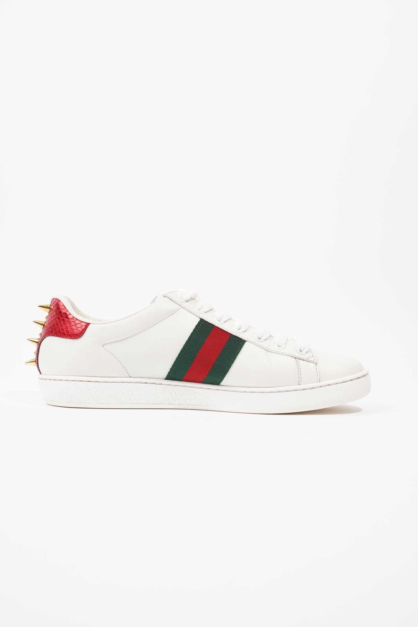 Gucci Ace Studded  White  / Green / Red Leather EU 39 UK 6