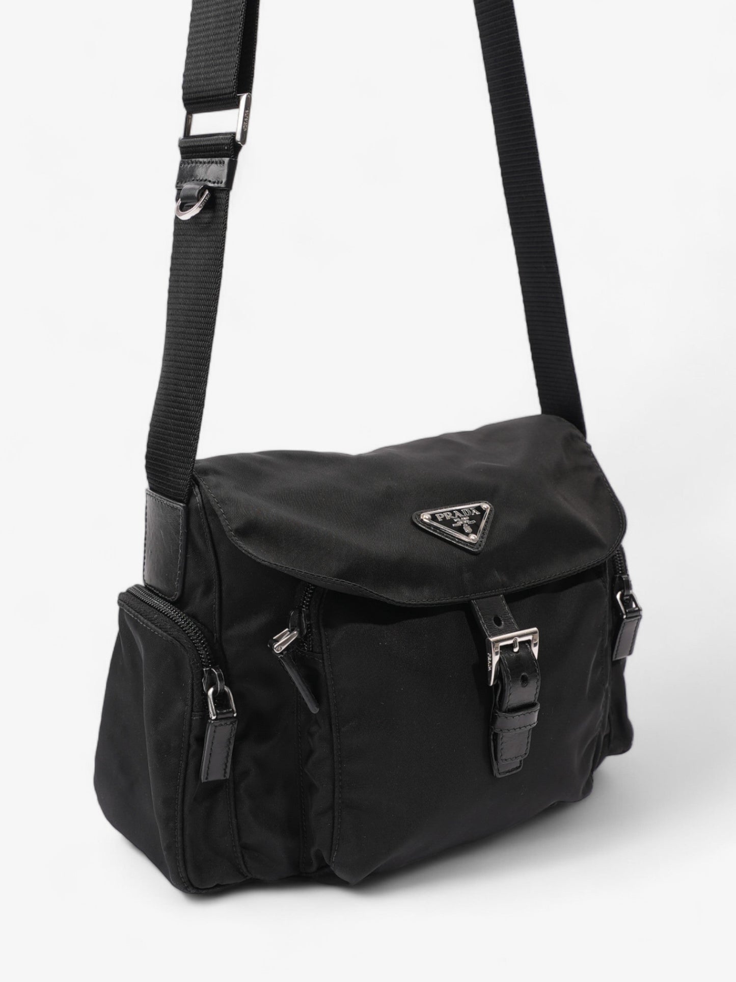 Prada Tessuto Crossbody Black Re Nylon
