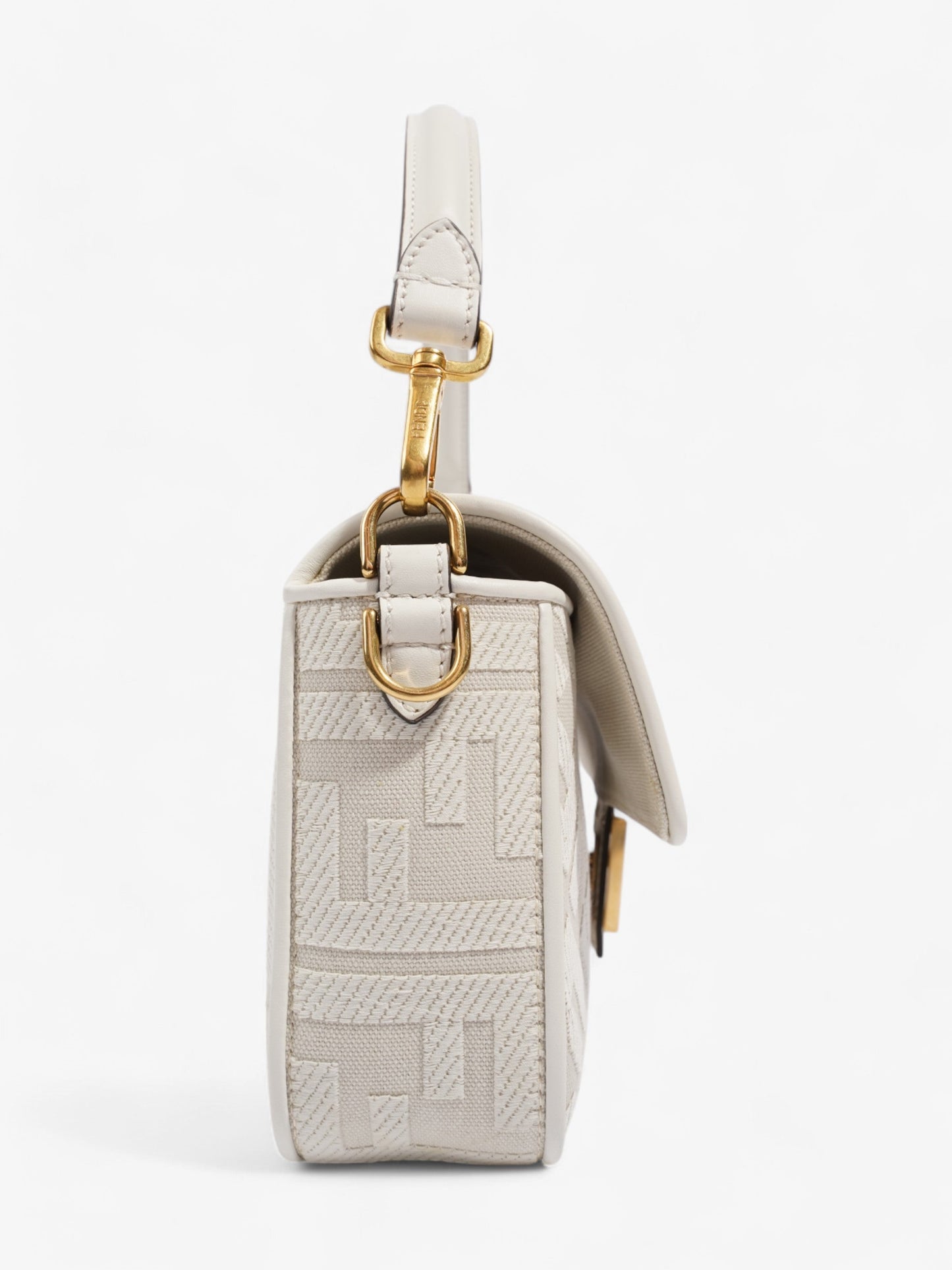 Fendi Baguette White Fabric