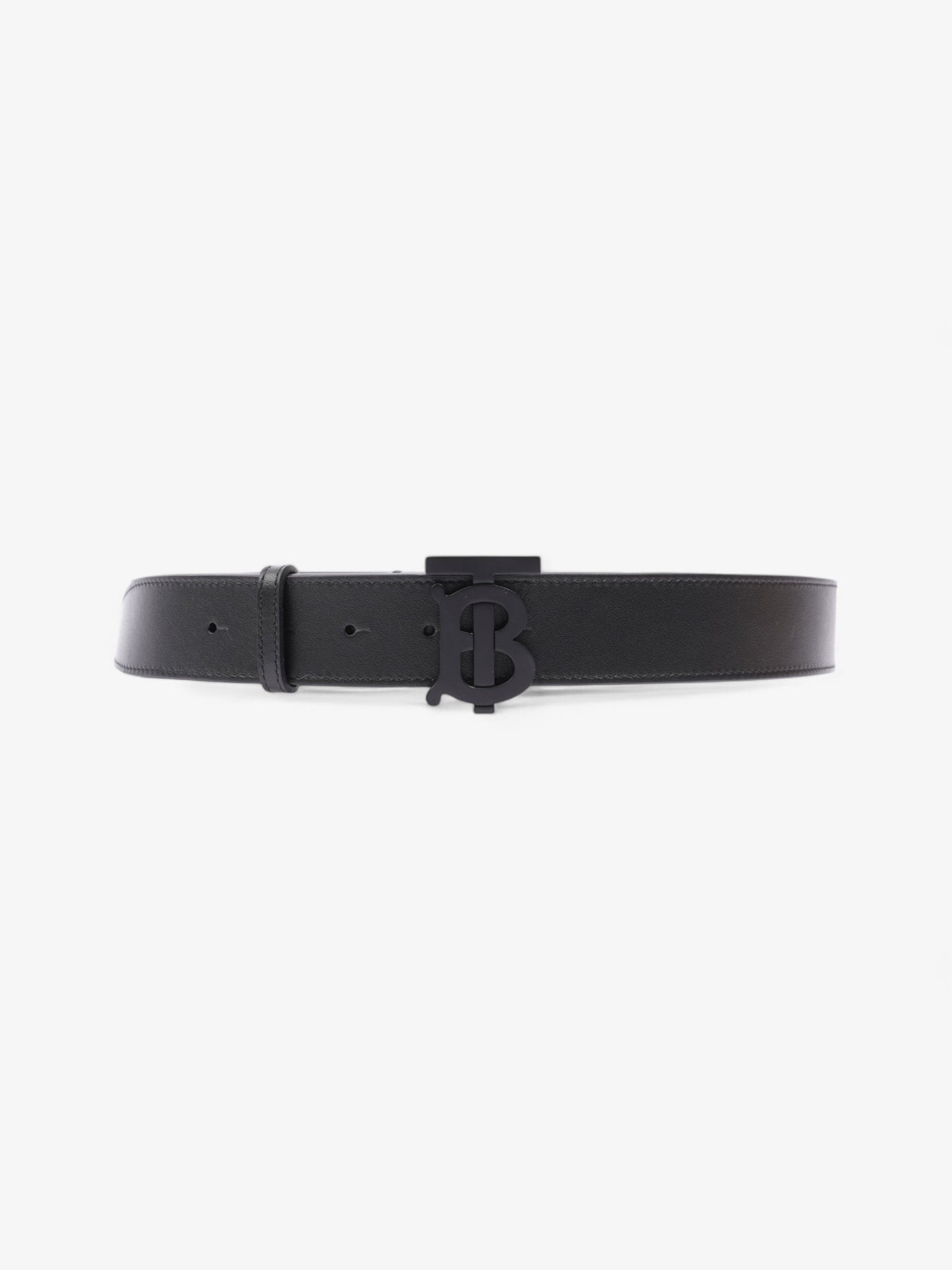 Burberry TB Plaque Belt Black Leather 90cm / 36"