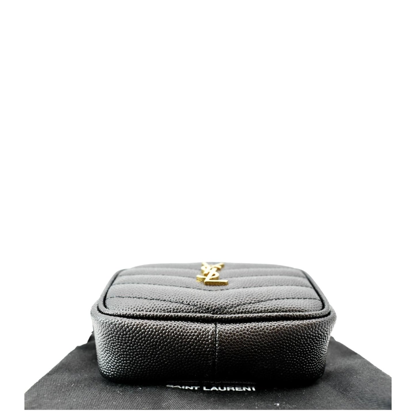 YVES SAINT LAURENT Lou Leather Crossbody Bag Black