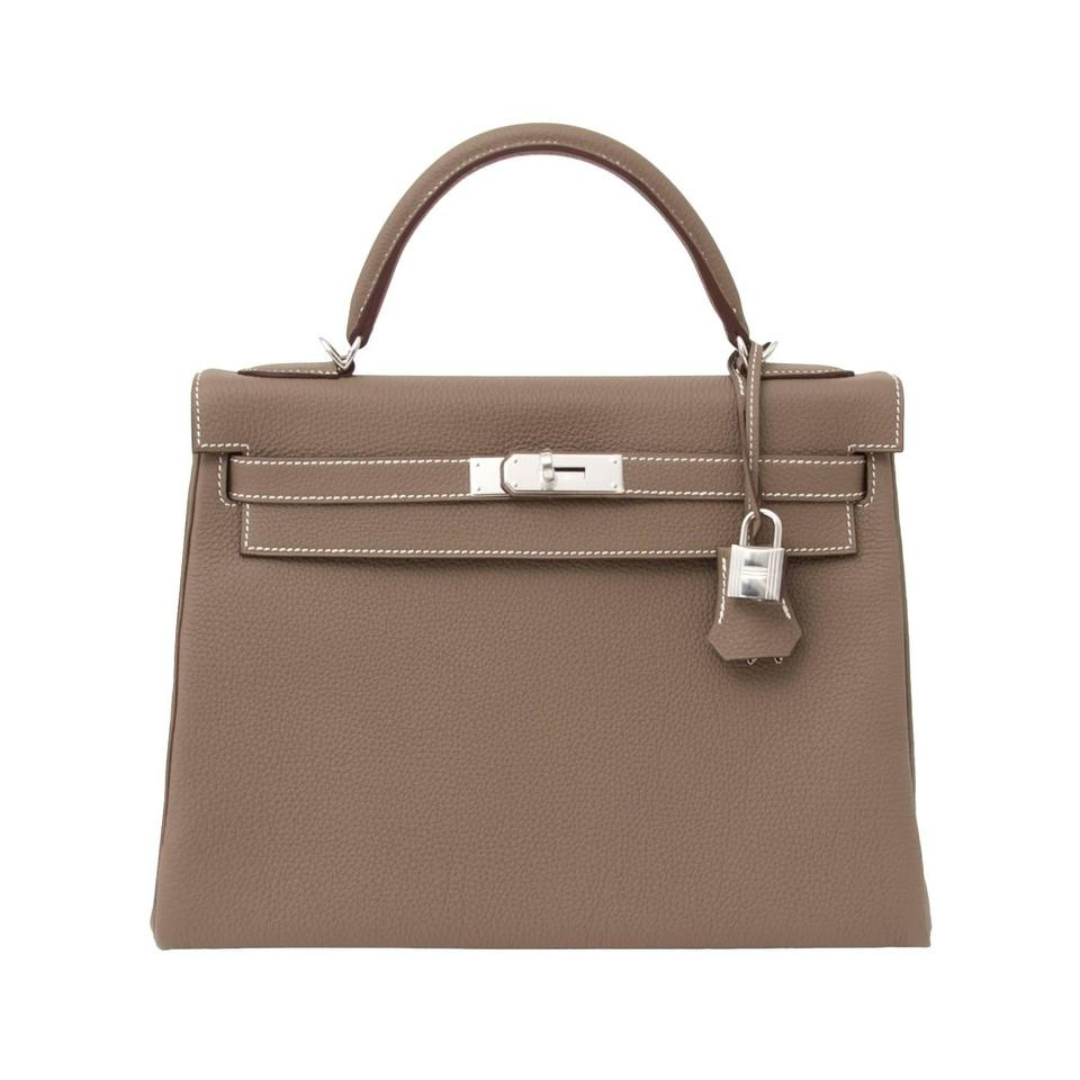 Hermes Kelly 32 Togo Calfskin Retourne 18 Etoupe