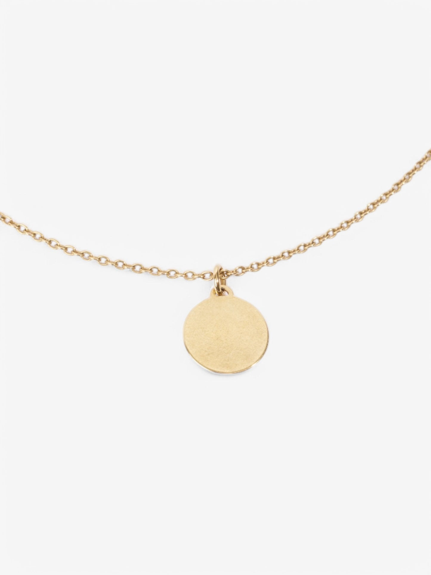 Christian Dior CD Pendant Necklace Gold Base Metal
