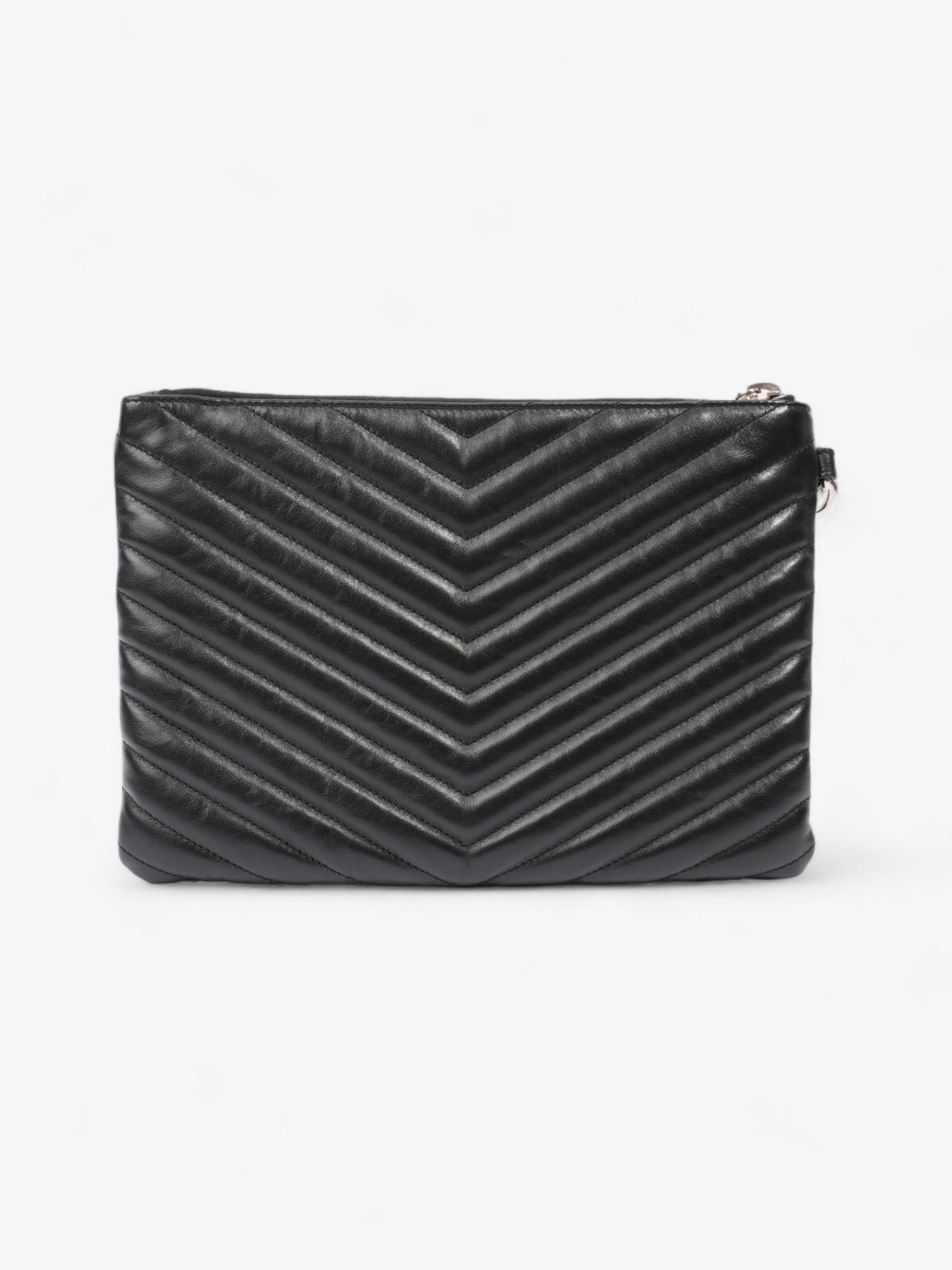 Saint Laurent Cassandre Pouch Black Matelasse Leather