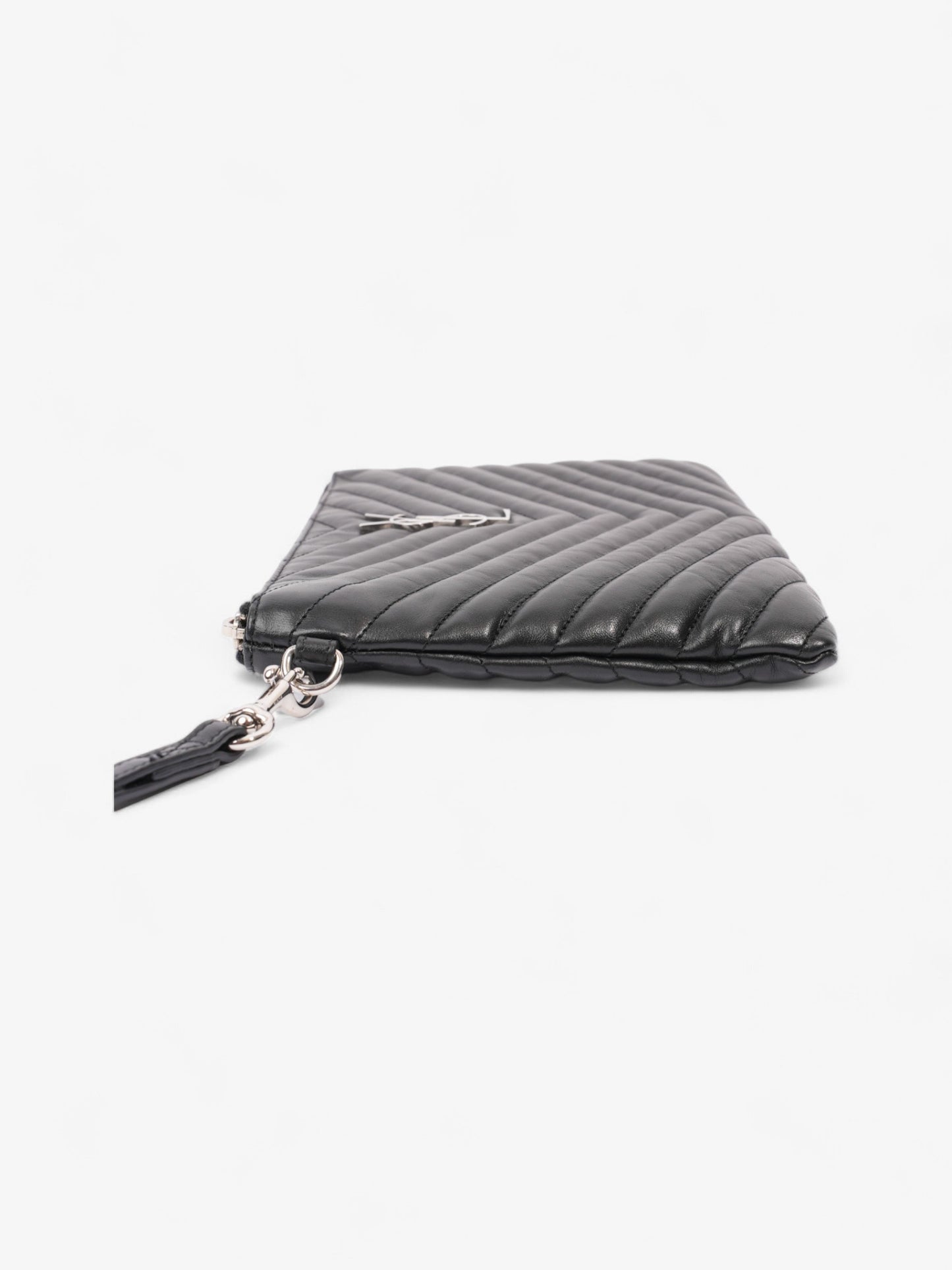 Saint Laurent Cassandre Pouch Black Matelasse Leather