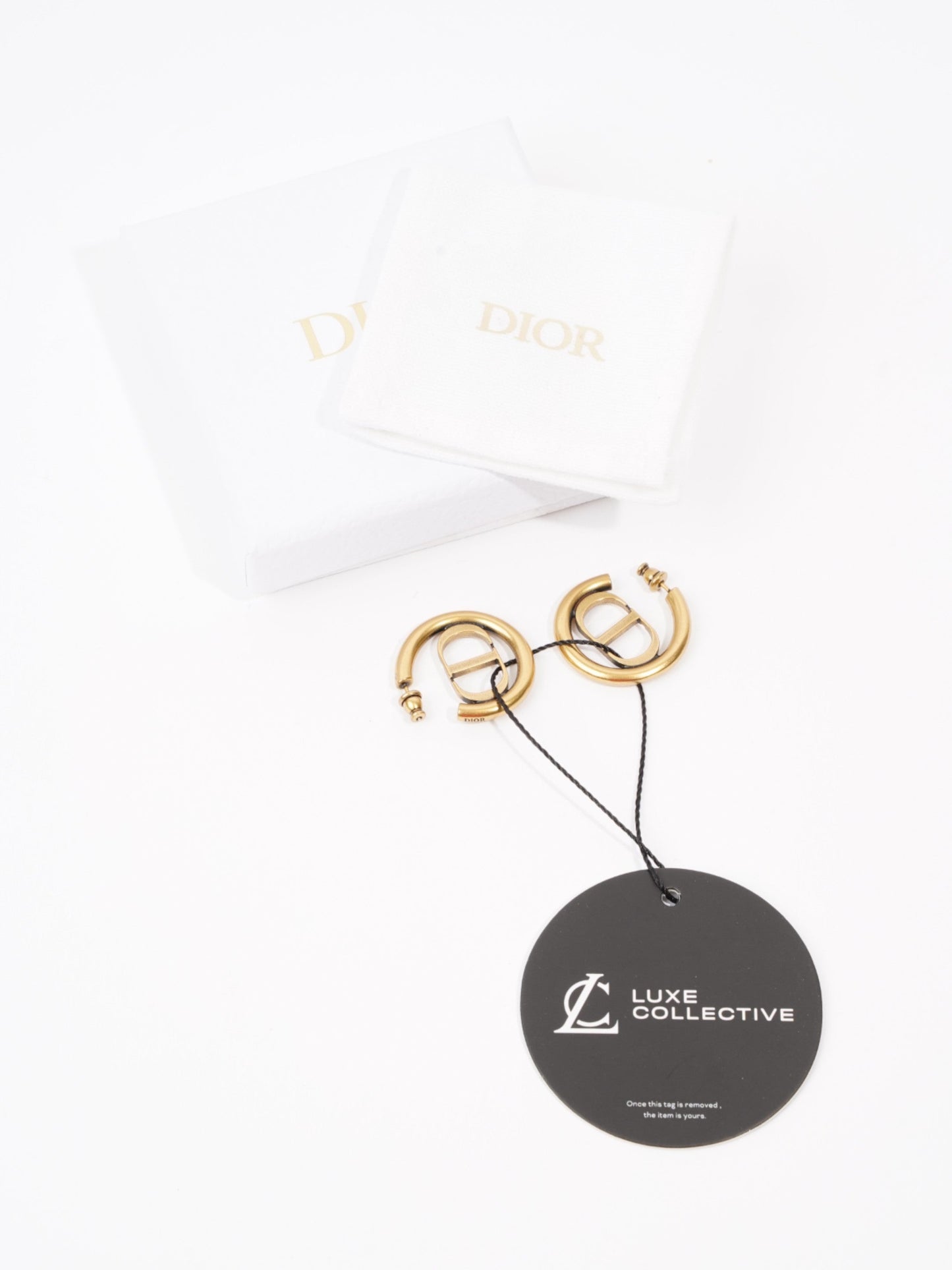 Christian Dior 30 Montaigne Earrings Gold Base Metal
