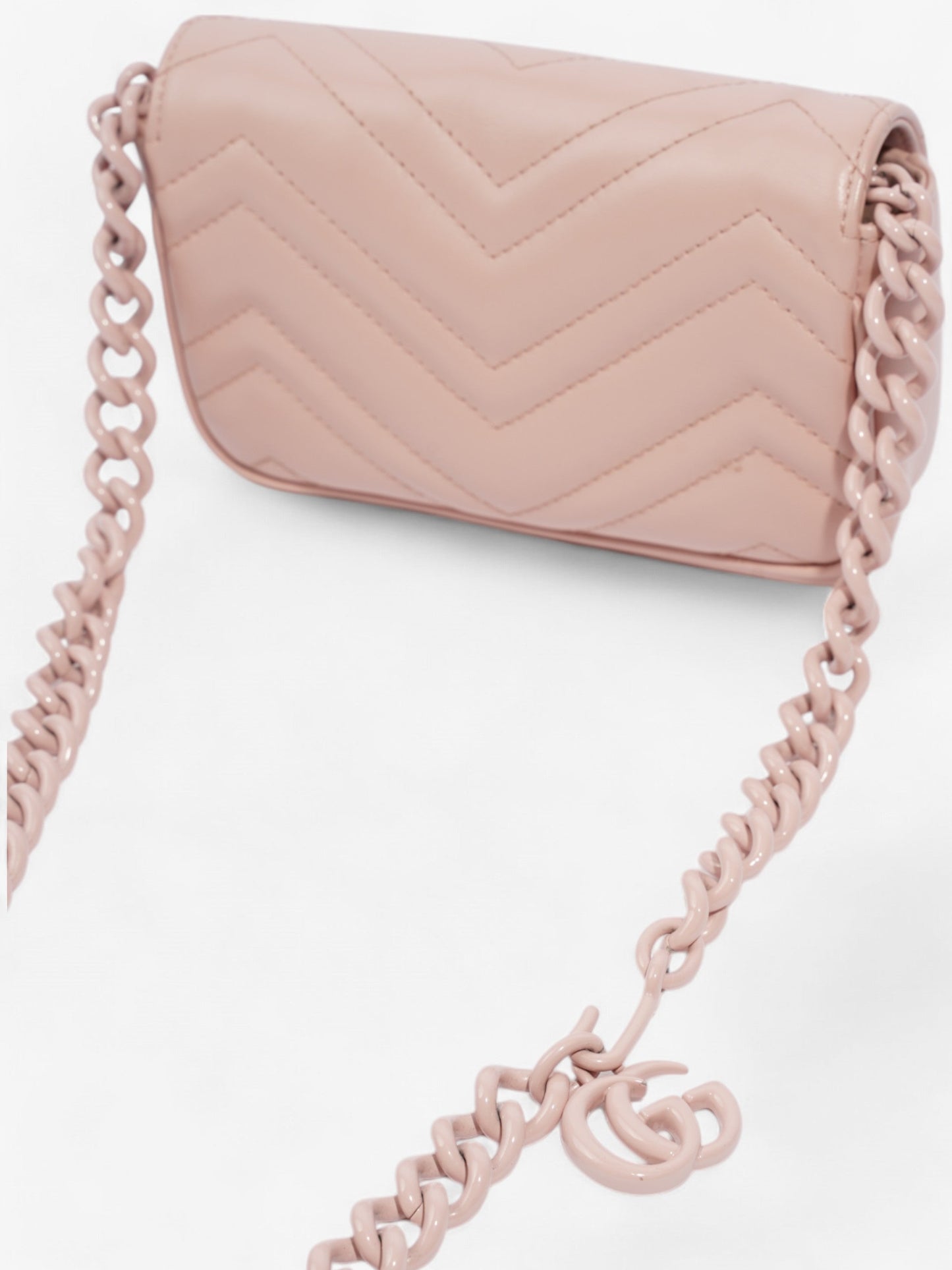 Gucci GG Marmont Belt Bag Baby Pink Matelasse Leather