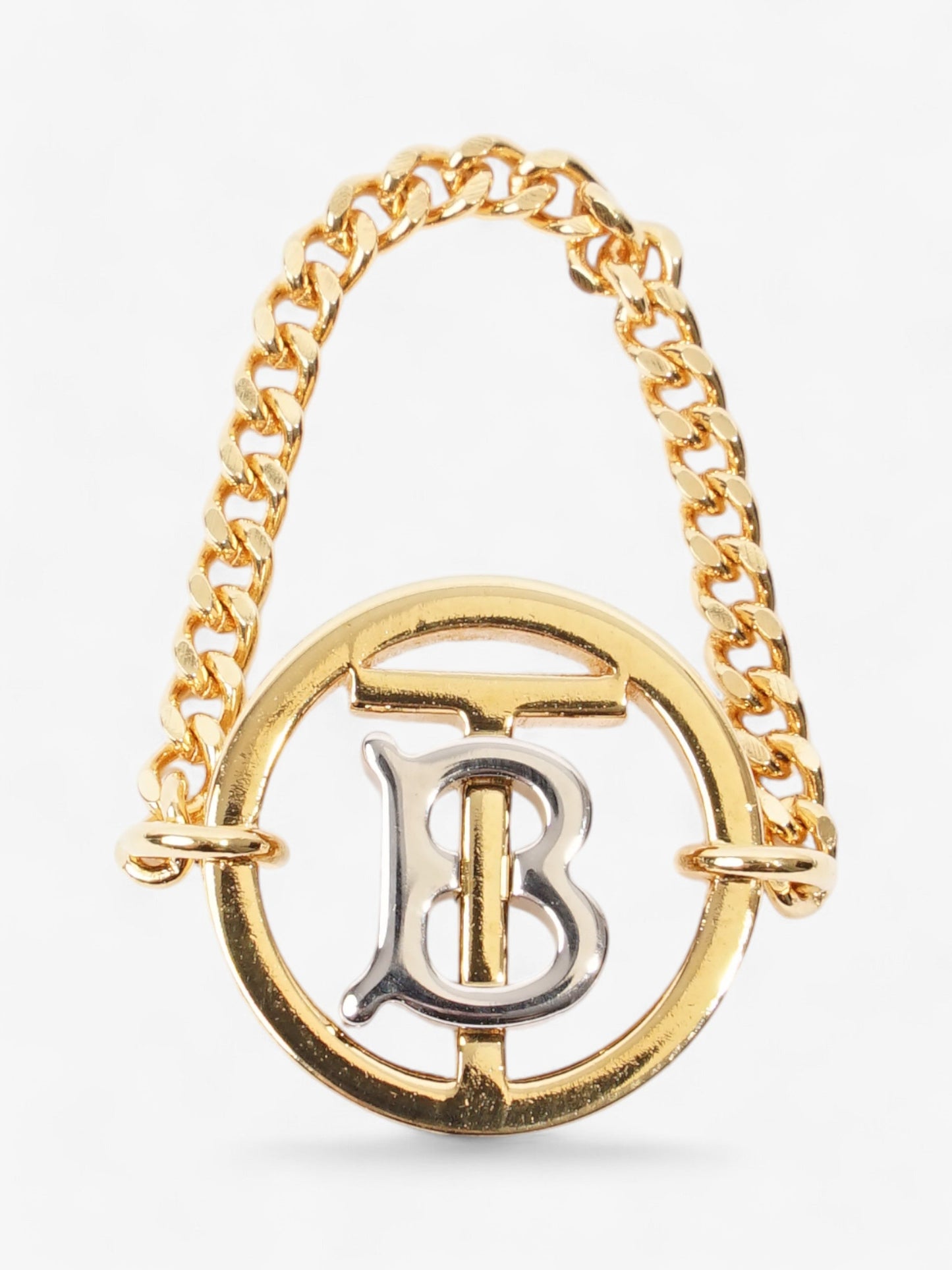 Burberry Mini TB Chain Ring Light Gold / Palladium Base Metal Medium (Circumference - 52mm)