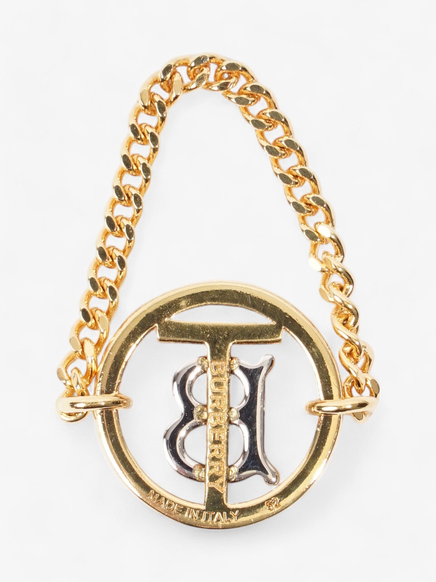 Burberry Mini TB Chain Ring Light Gold / Palladium Base Metal Medium (Circumference - 52mm)