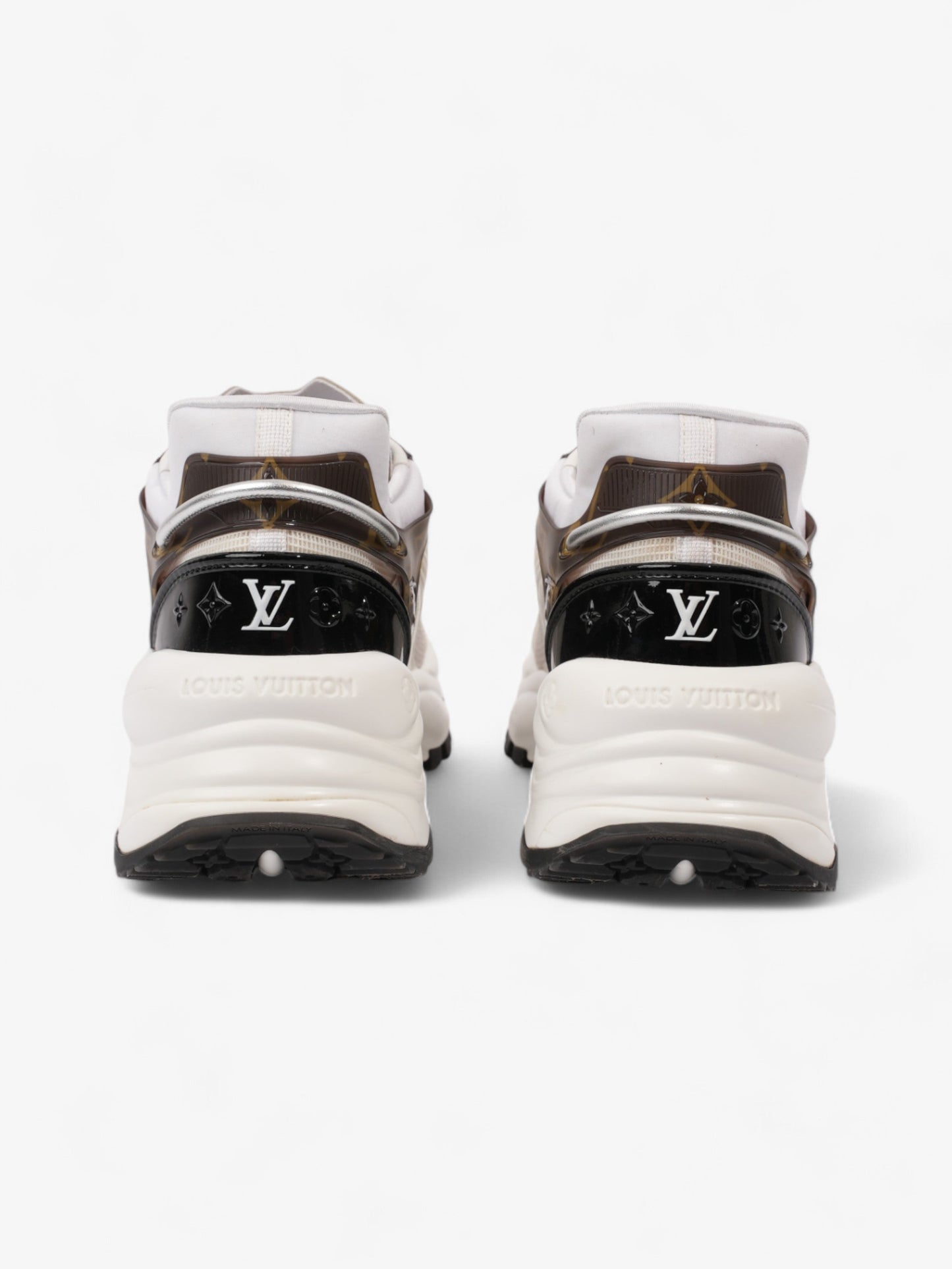 Louis Vuitton Run 55 Sneakers White / Monogram / Black Mesh EU 38 UK 5