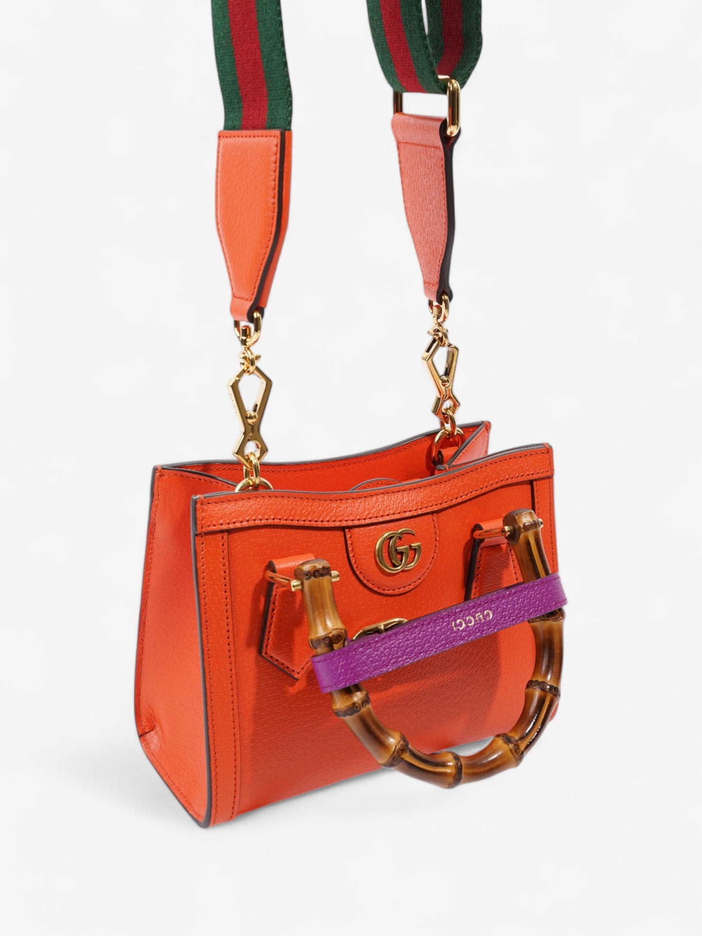 Gucci Diana Tote Orange Leather Mini