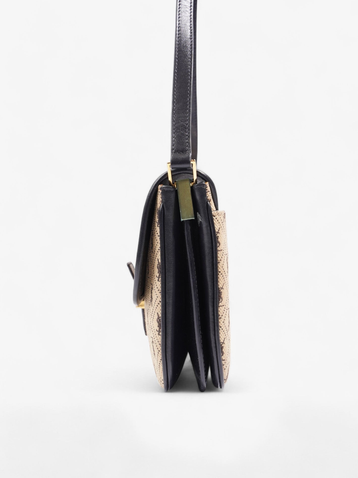 Saint Laurent Monogramme cloth bag Beige / Black Fabric