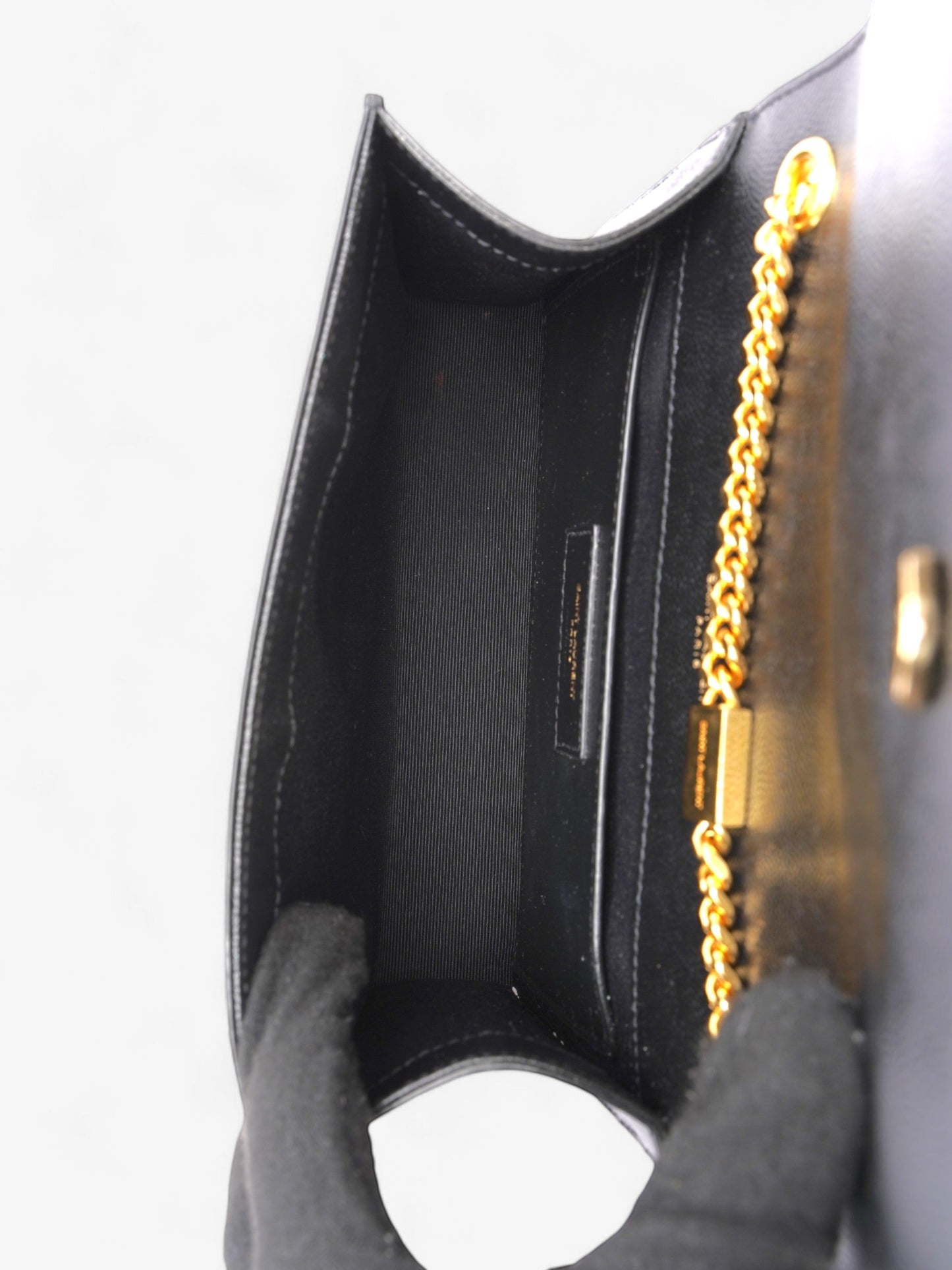 Saint Laurent Kate Black Calfskin Leather Small