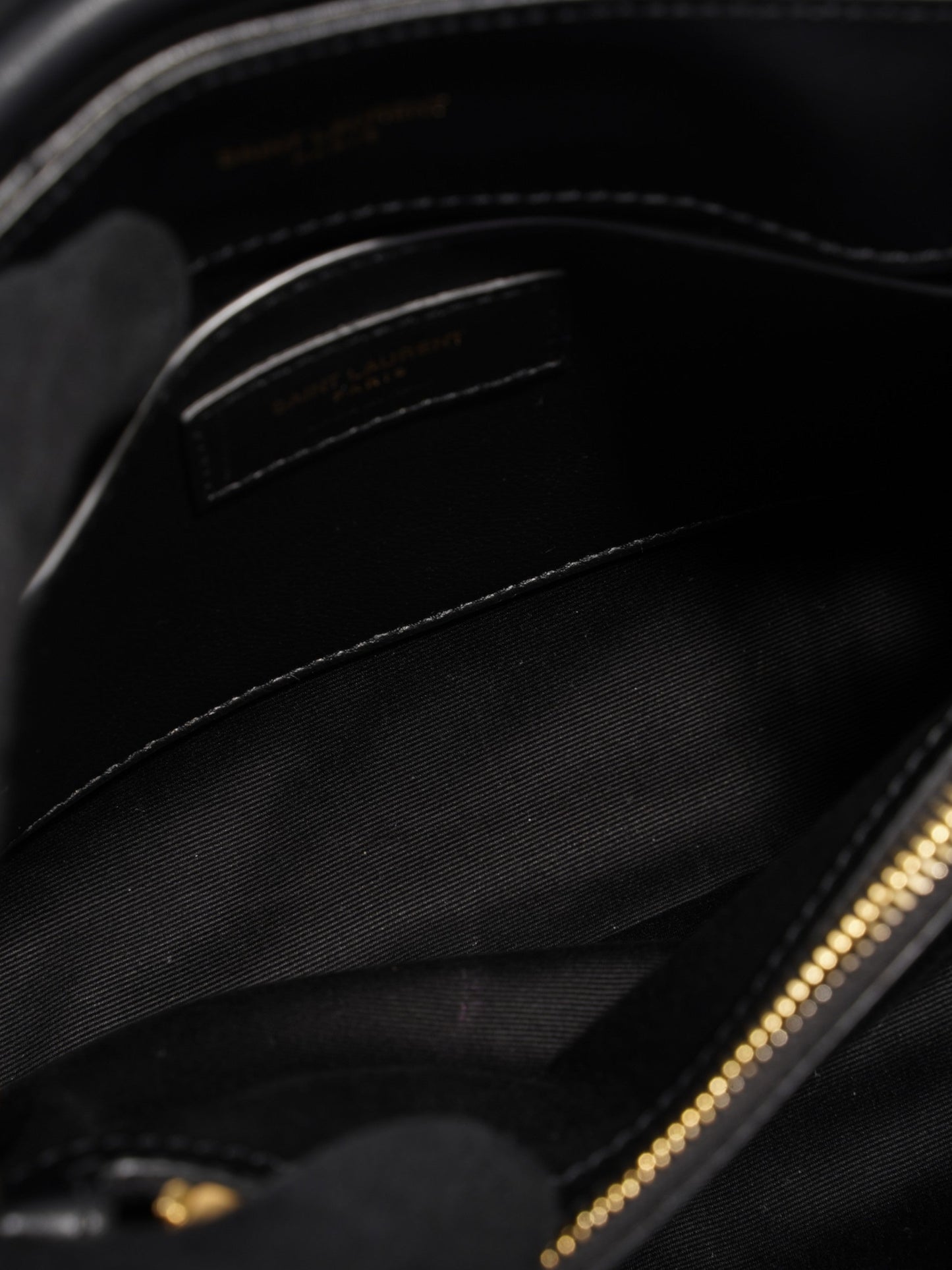 Saint Laurent Lou Lou Black Matelasse Leather Small