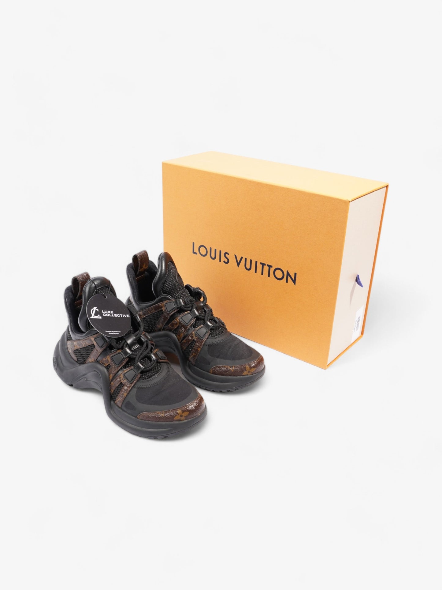 Louis Vuitton Archlight Sneakers Black / Brown Monogram Coated Canvas EU 37 UK 4