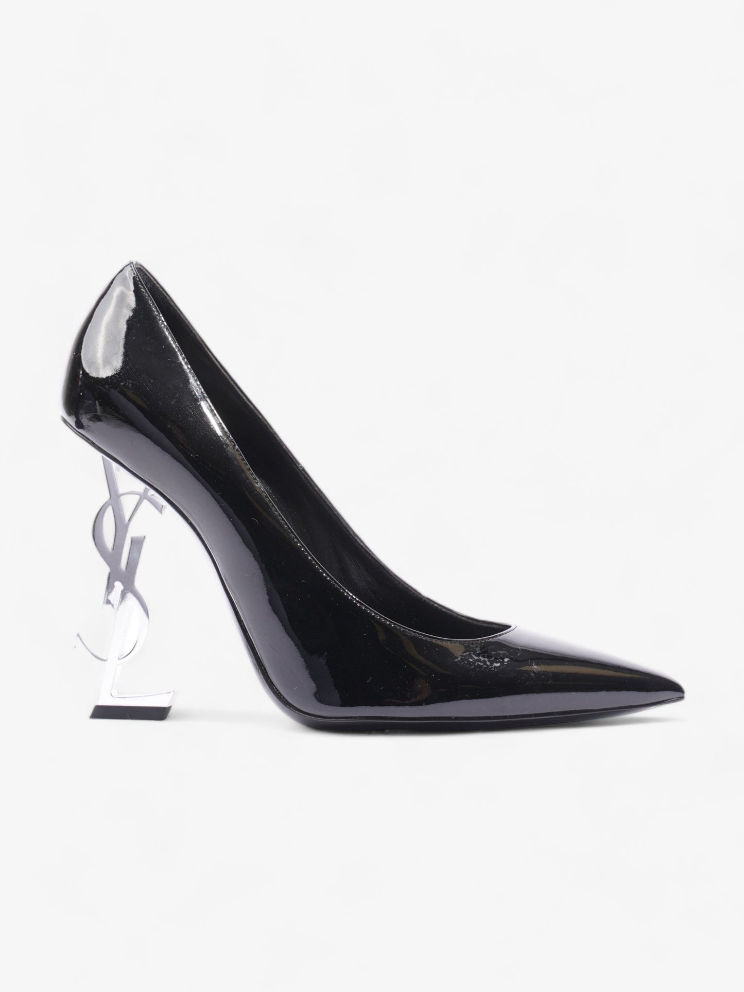 Saint Laurent Opyum Heels 110 Black Patent Leather EU 40.5 UK 7.5
