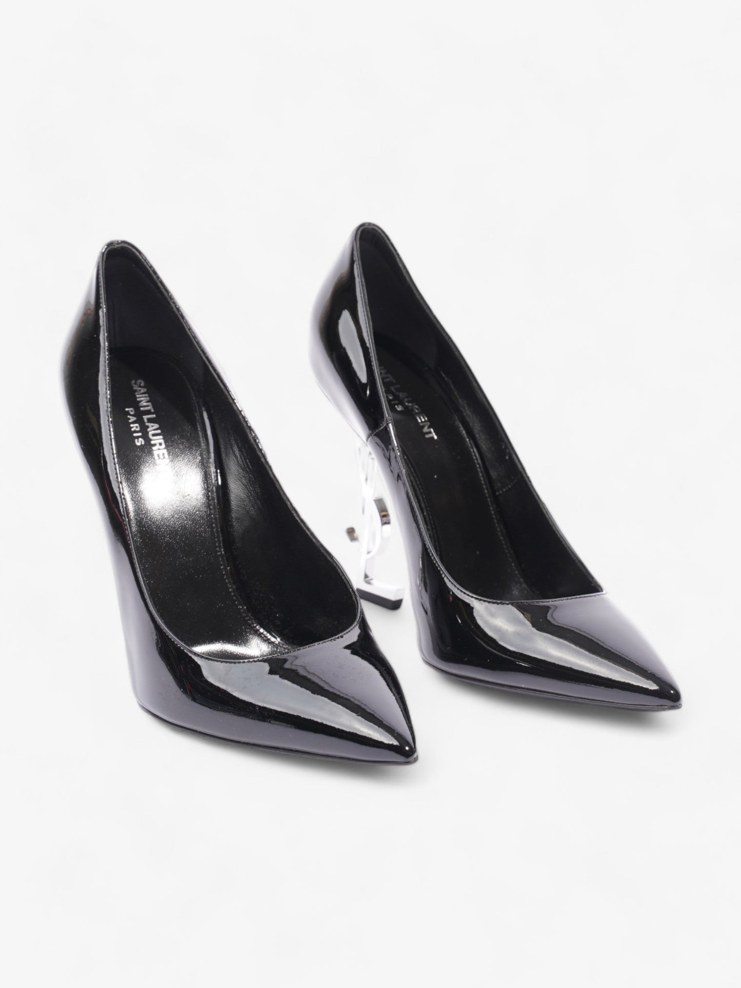 Saint Laurent Opyum Heels 110 Black Patent Leather EU 40.5 UK 7.5