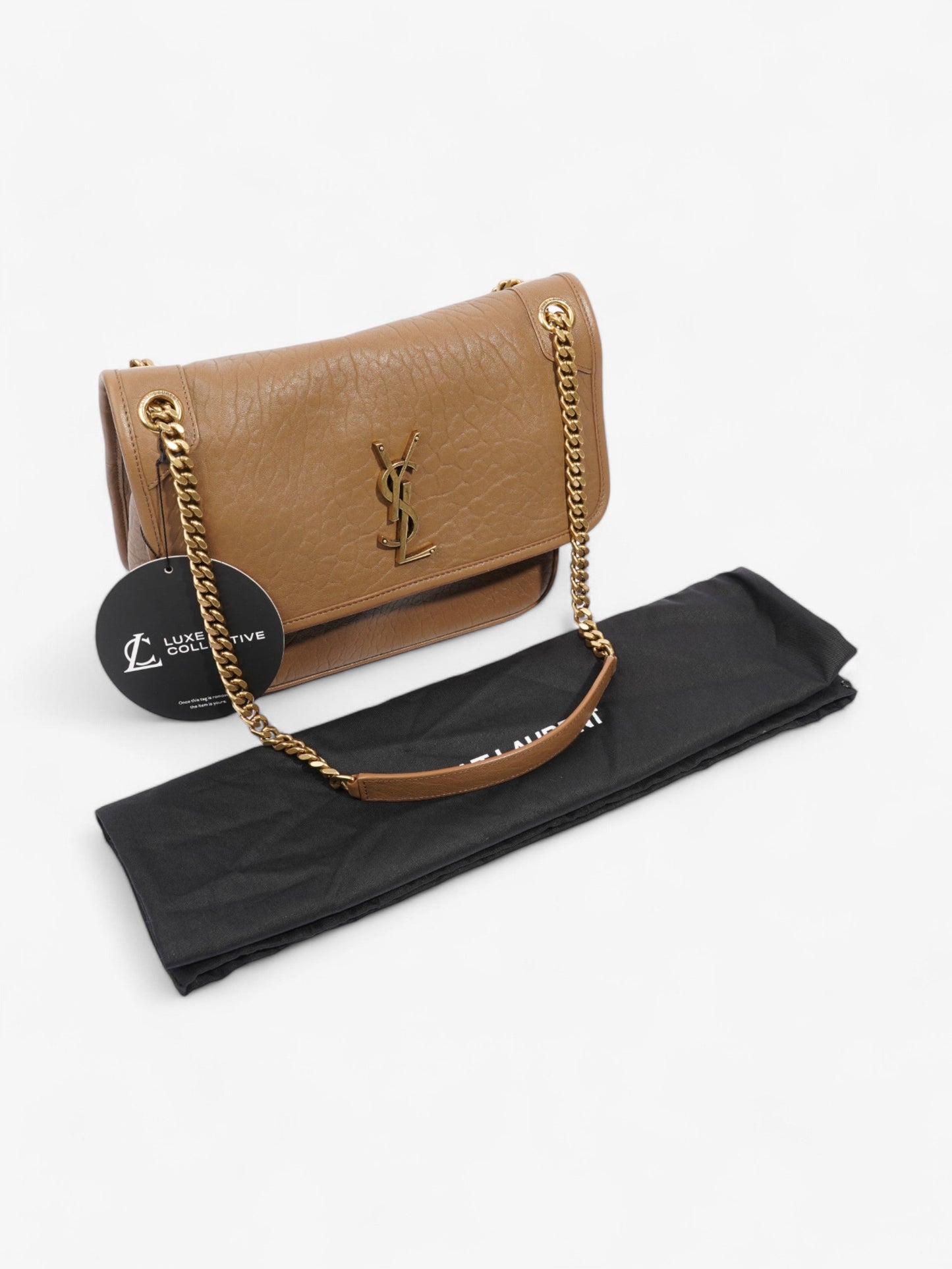 Saint Laurent Niki Dark Cork Lambskin Leather Medium