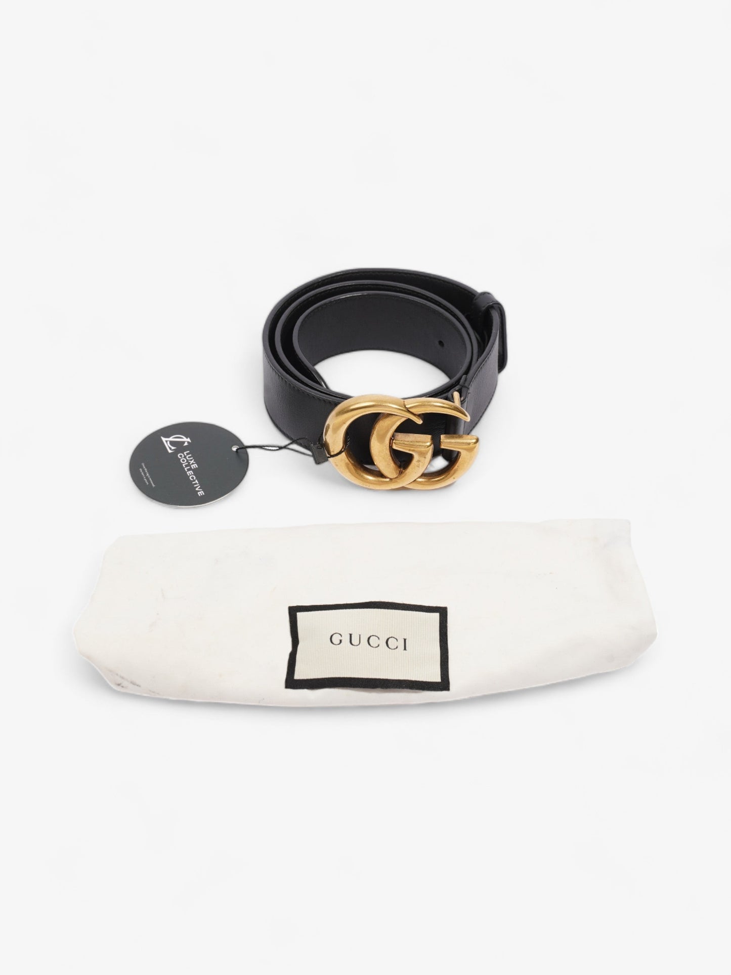 Gucci GG Marmont Belt Black Leather 75cm 30"