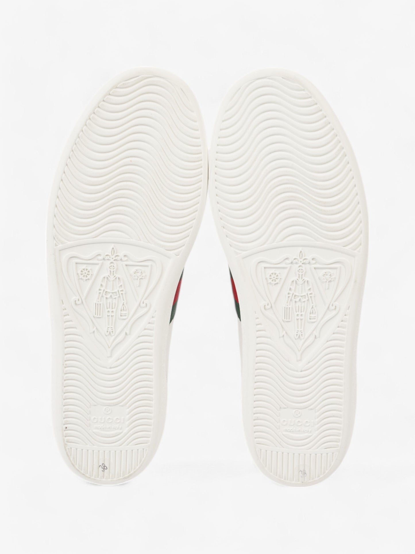 Gucci New Ace Bee Sneakers White / Green / Red Leather EU 38 UK 5