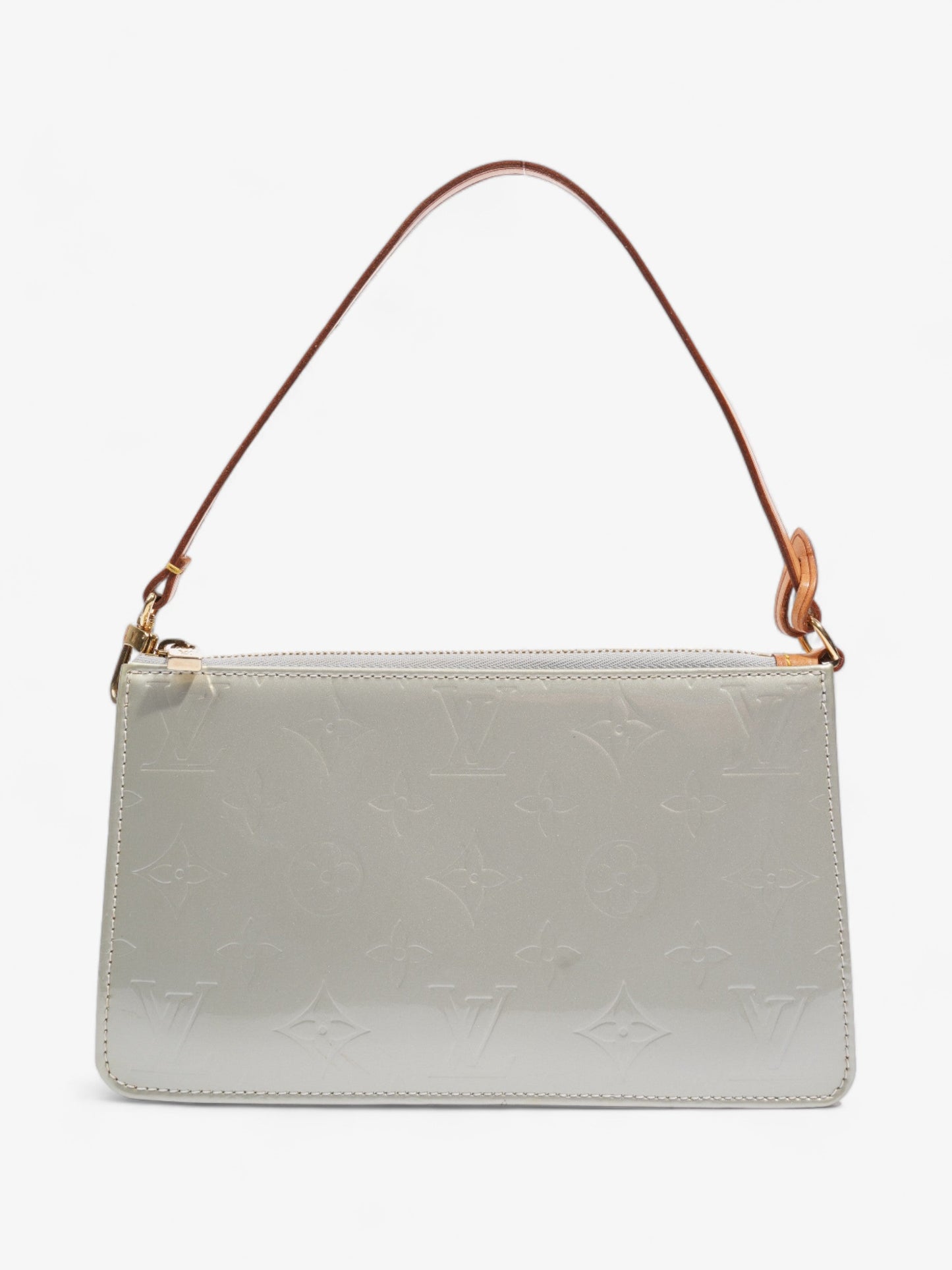 Louis Vuitton Pochette Mini Monogram Vernis / Silver Patent Leather