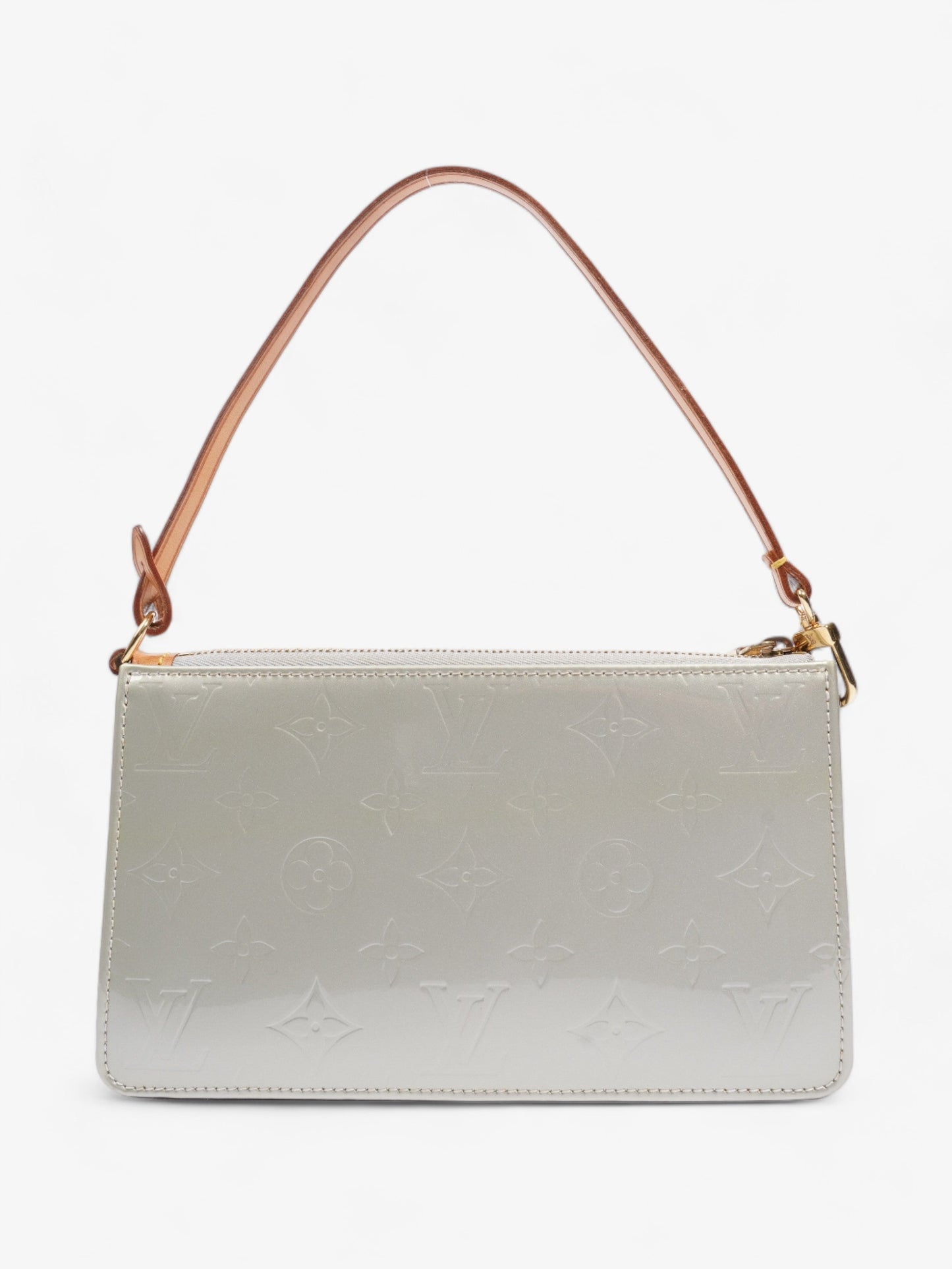 Louis Vuitton Pochette Mini Monogram Vernis / Silver Patent Leather