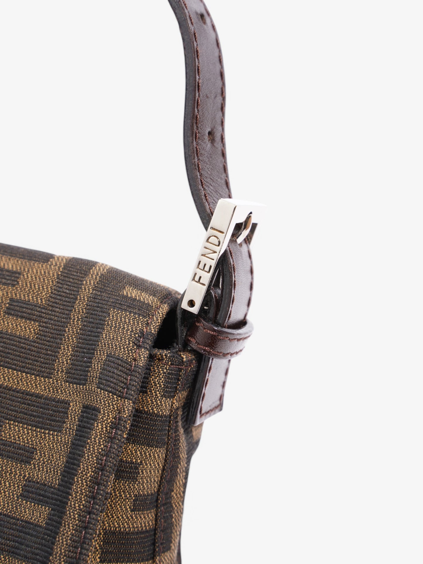 Fendi Zucca Baguette Tobacco / Dark Brown Cotton