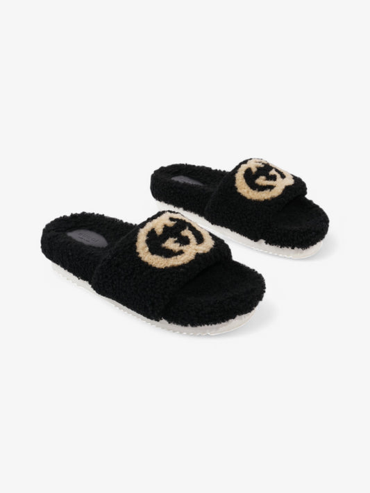 Gucci GG Merino Wool Black / Beige  Wool EU 40 UK 7