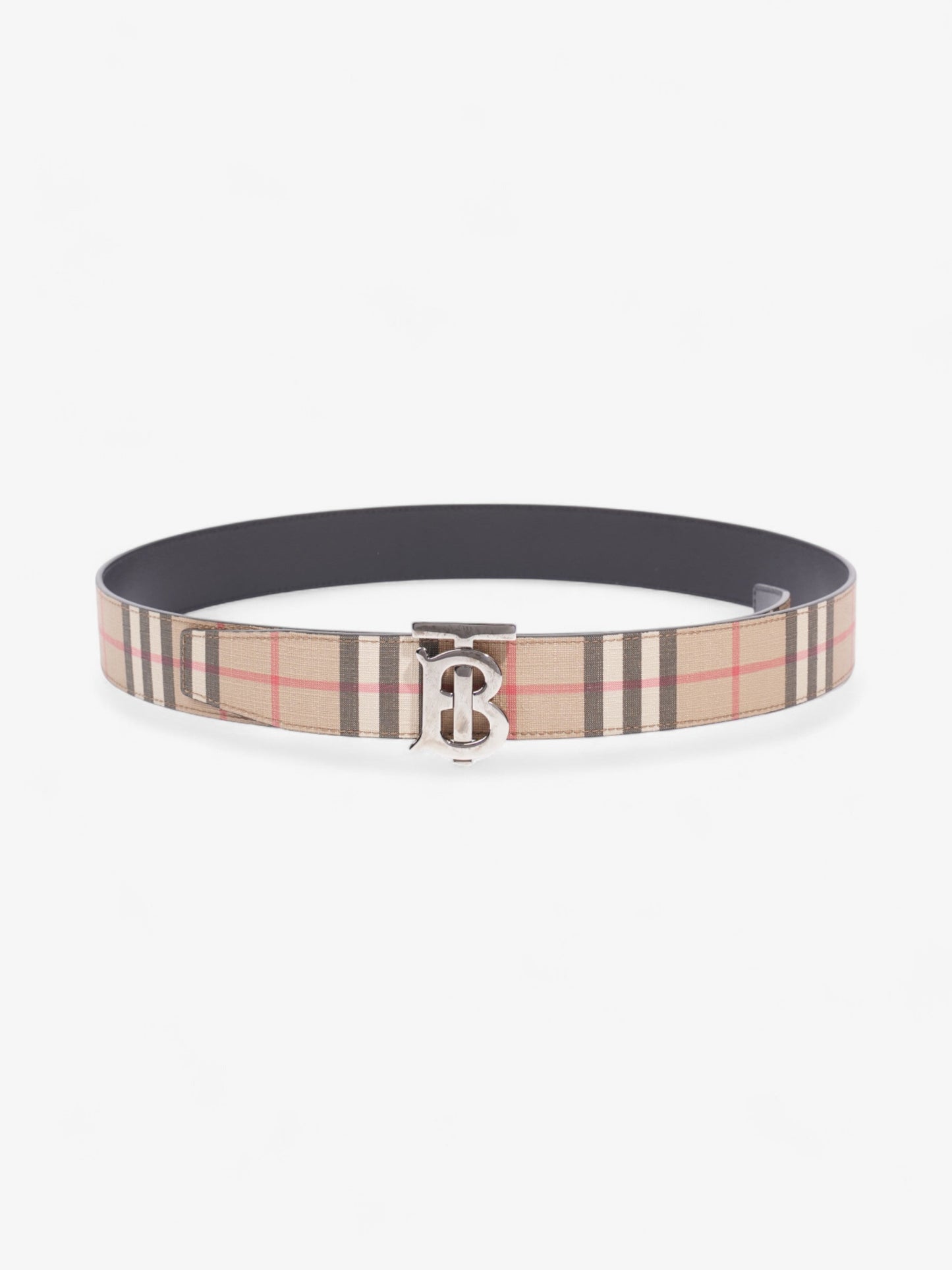 Burberry Reversible Check Belt Vintage Check Coated Canvas 90cm 36"