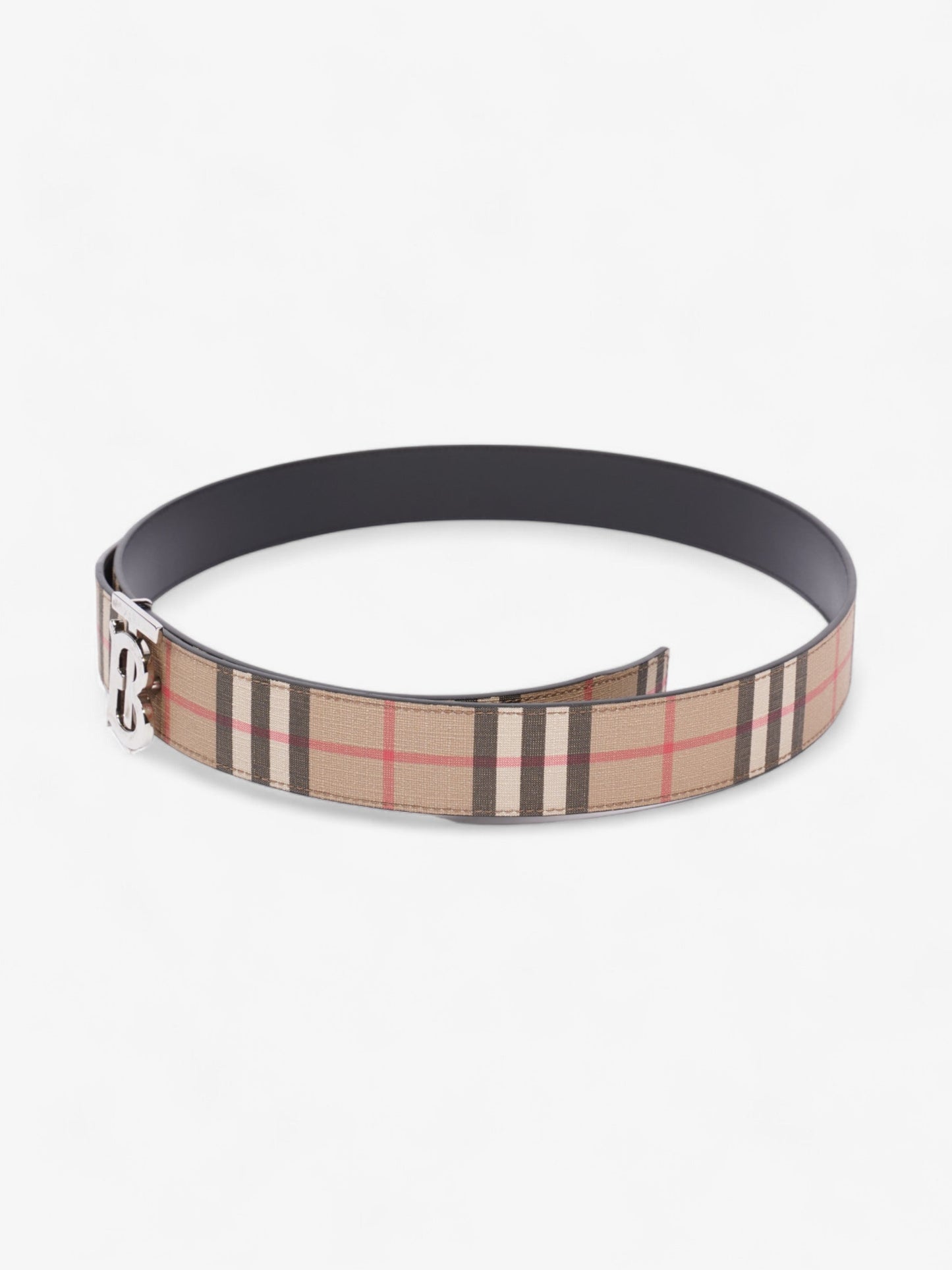 Burberry Reversible Check Belt Vintage Check Coated Canvas 90cm 36"