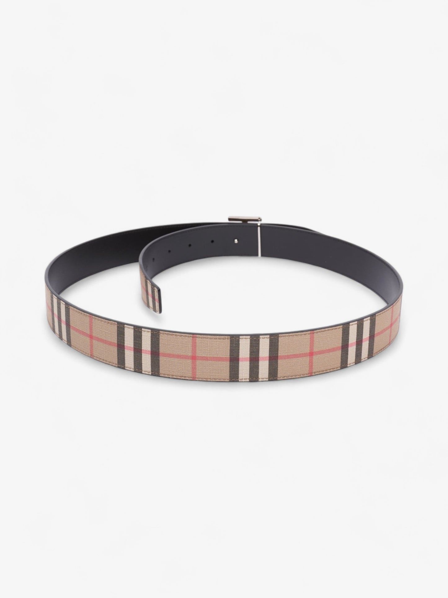 Burberry Reversible Check Belt Vintage Check Coated Canvas 90cm 36"