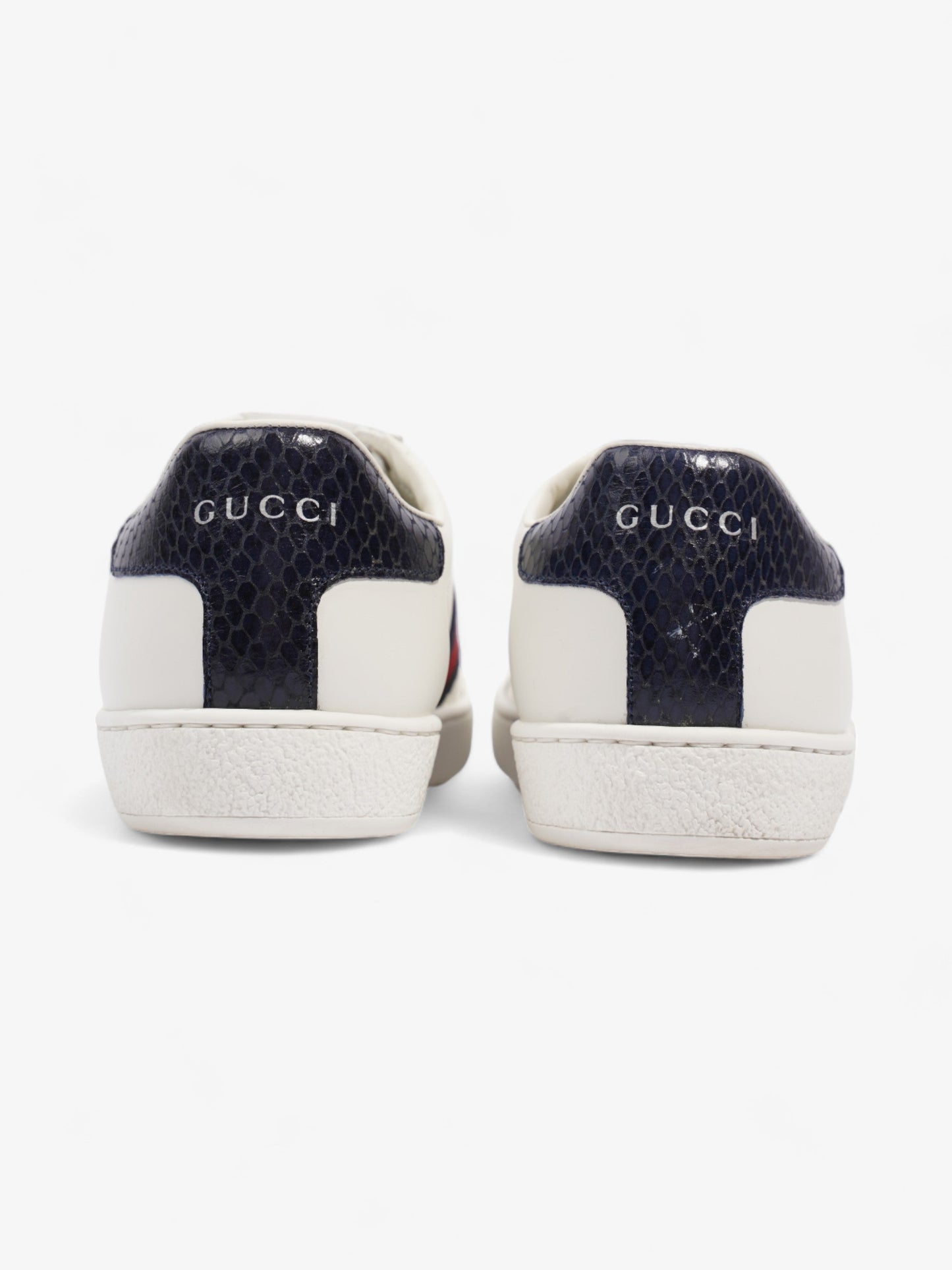 Gucci Ace Sneakers White / Navy Blue / Red Leather EU 37 UK 4