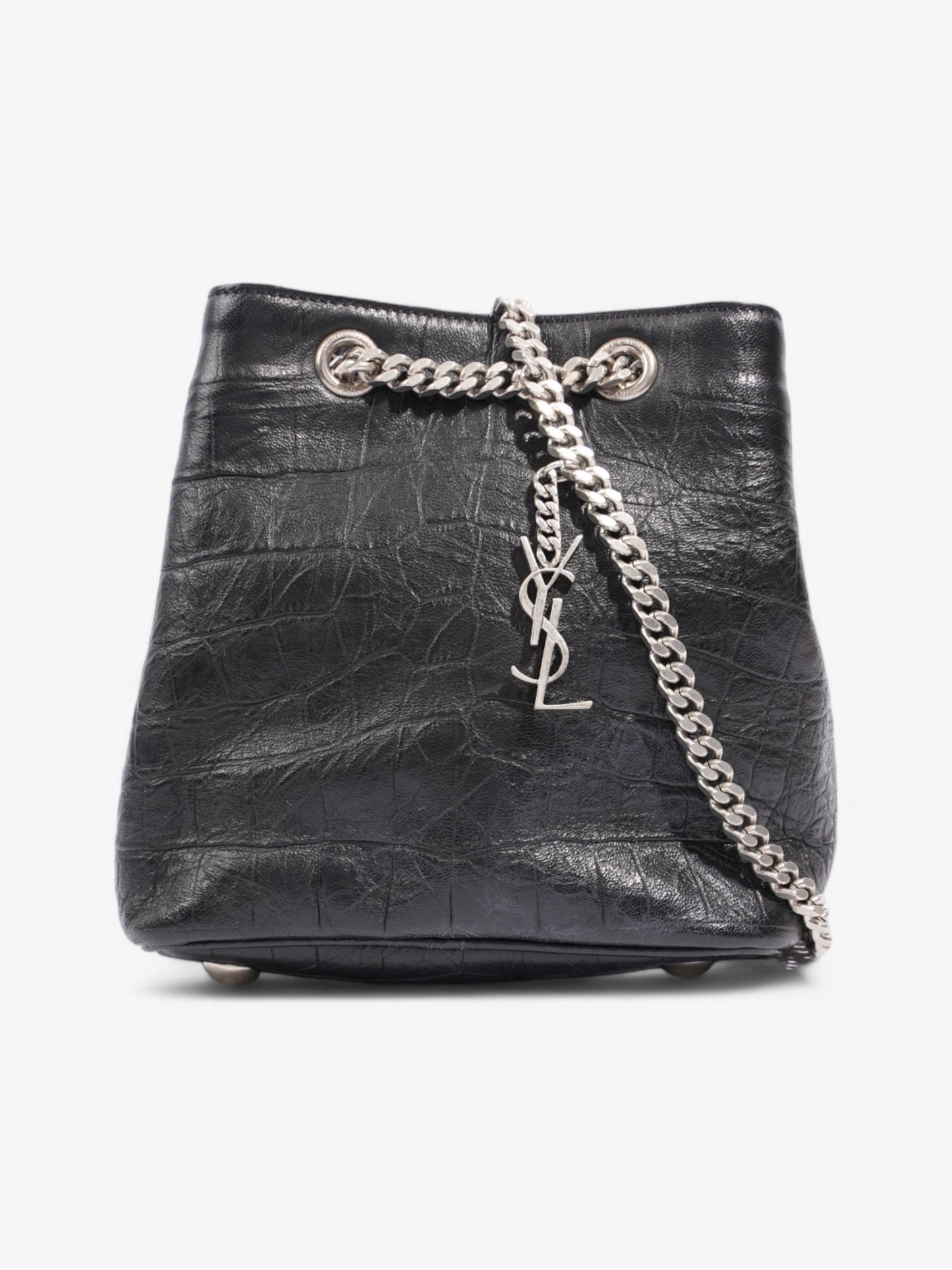 Saint Laurent Emmanuelle Baby Black Embossed Leather