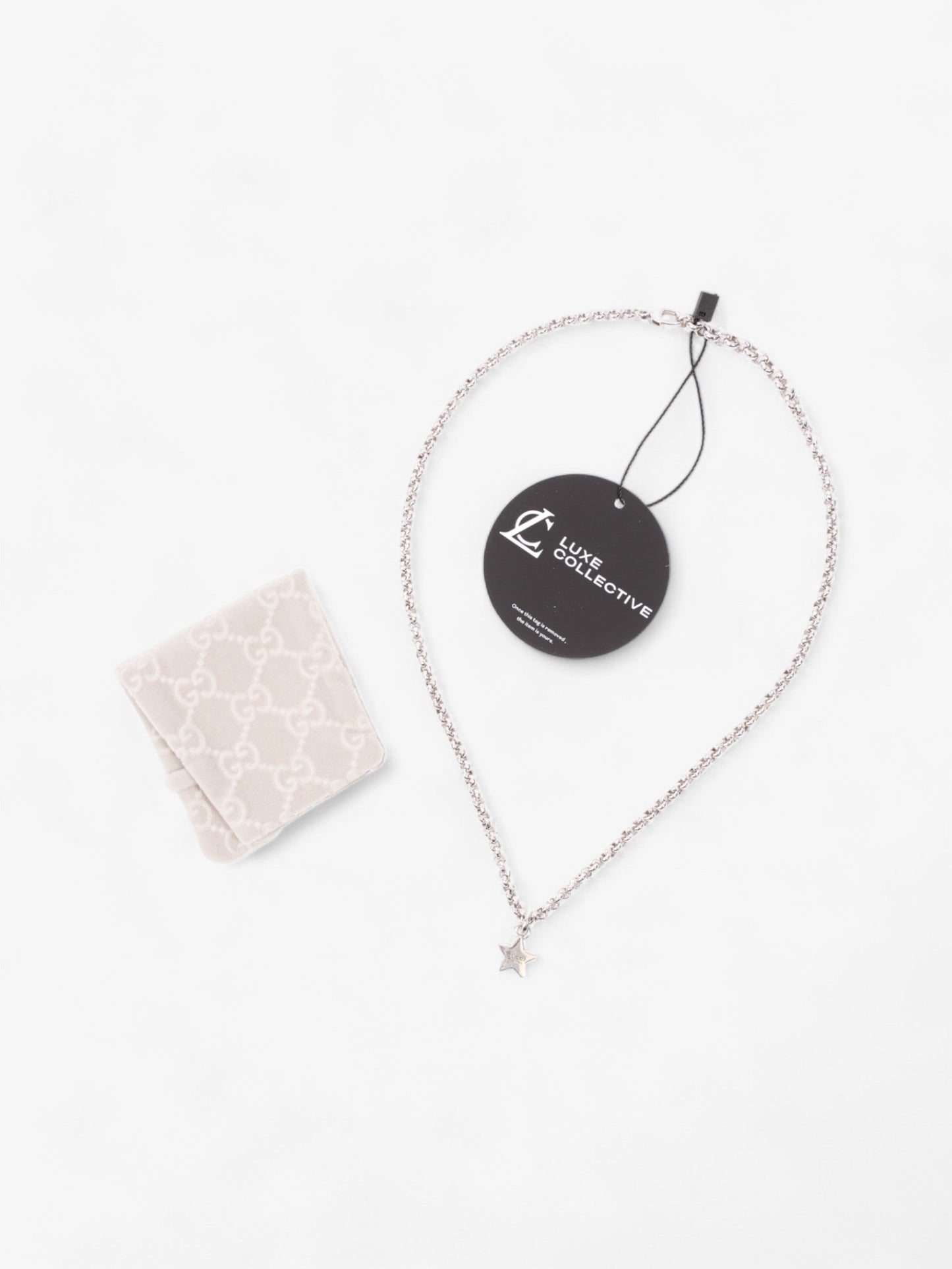 Gucci Star Pendant Necklace Silver Silver Sterling