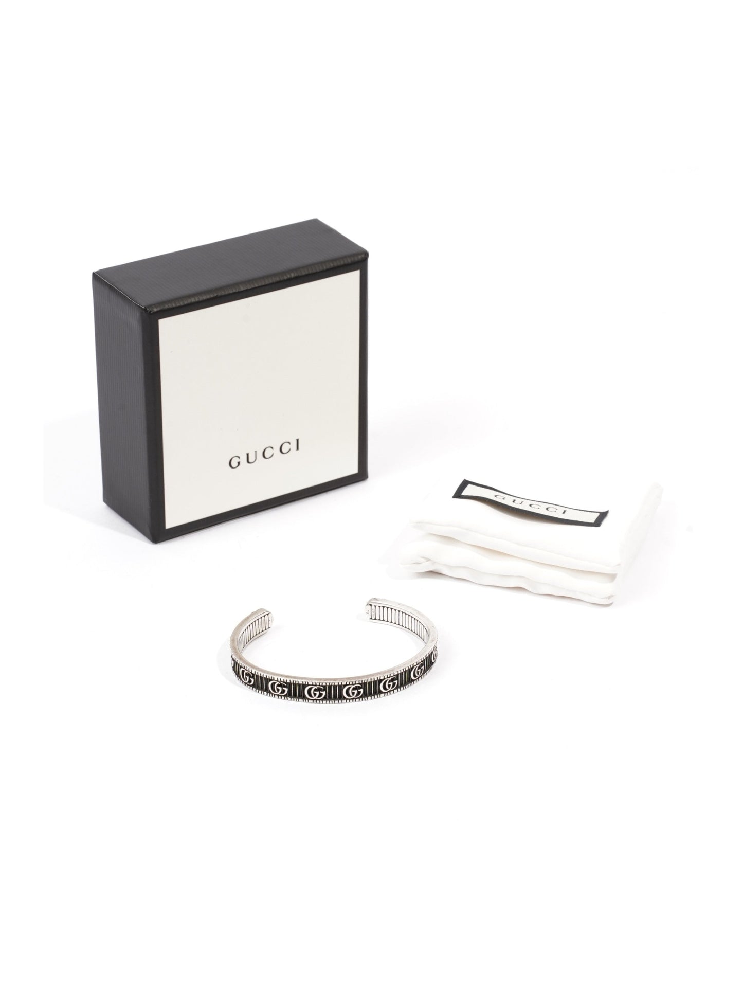 Gucci Bracelet with Double G Silver Silver Sterling 17