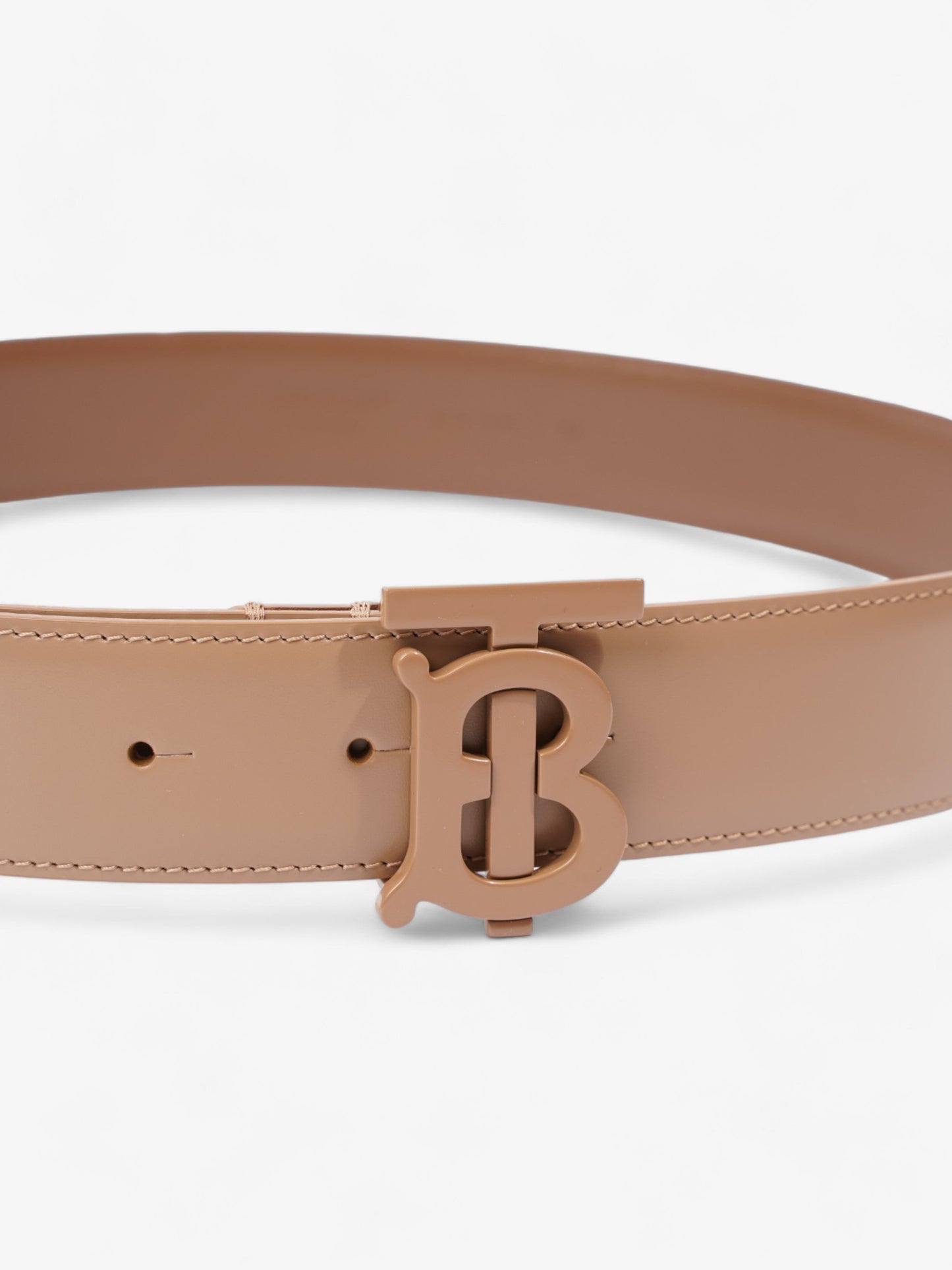 Burberry TB Belt Camel Leather Medium