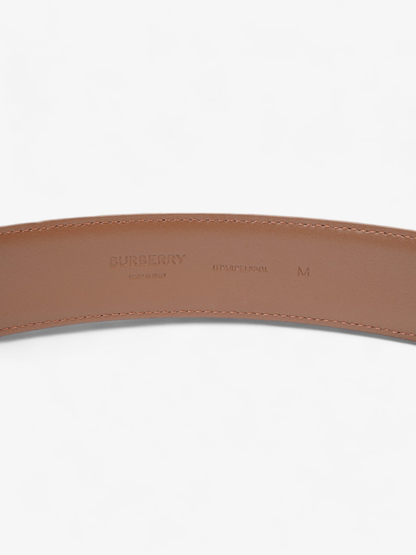 Burberry TB Belt Camel Leather Medium