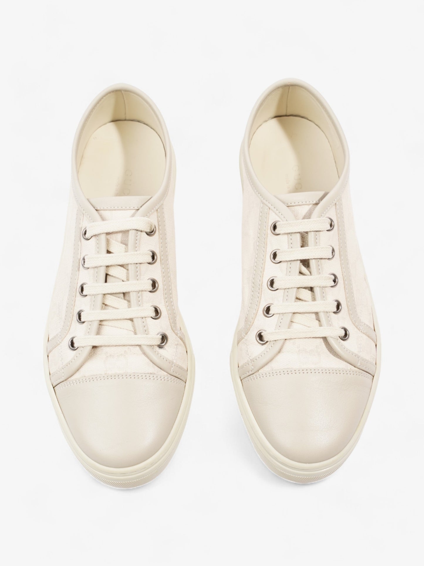 Gucci GG Low Top Sneaker Cream Canvas EU 38 UK 5