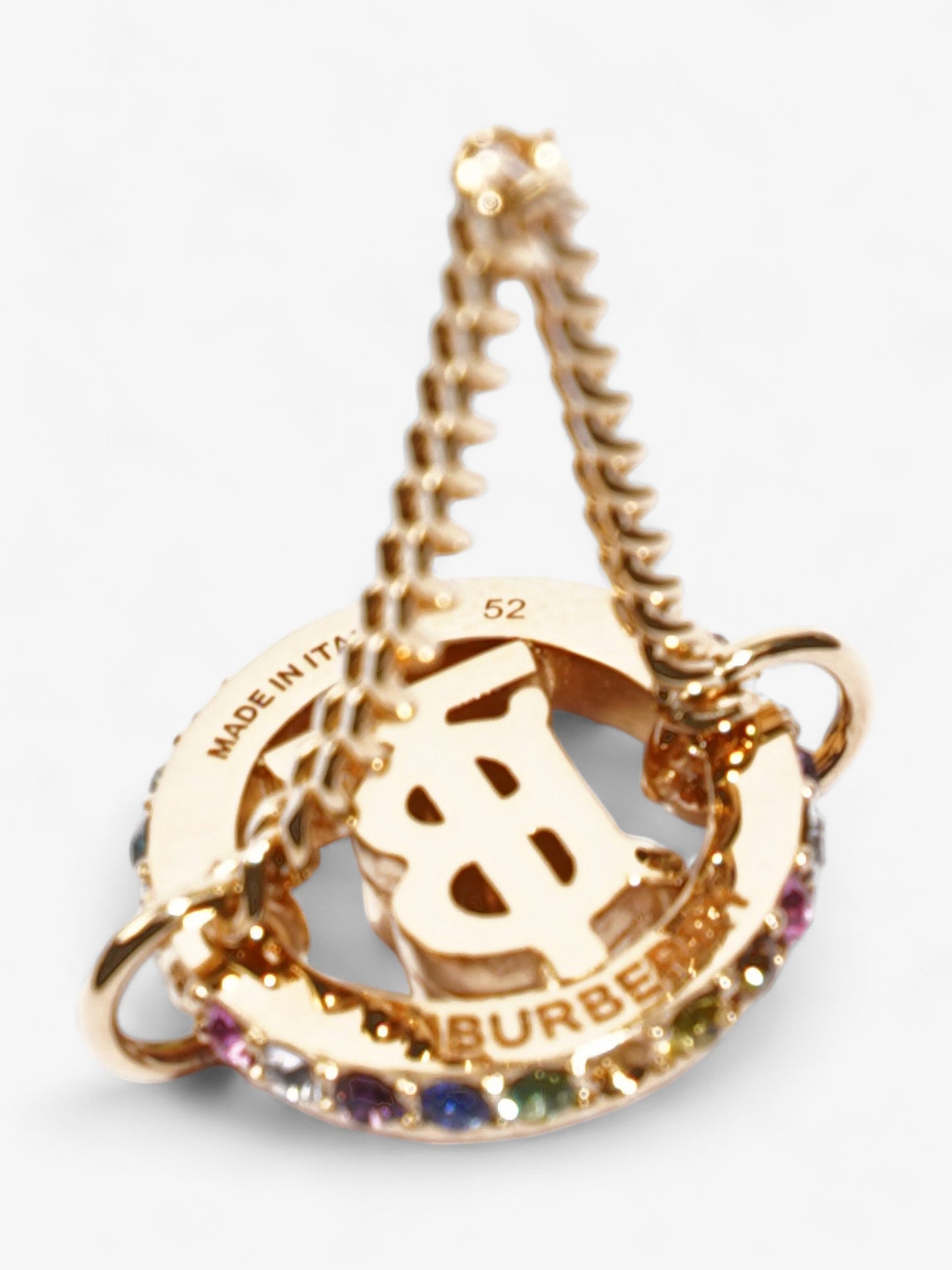 Burberry TB Pave Chain Ring Gold / Multicoloured Brass 52 (Diameter - 16.7mm)