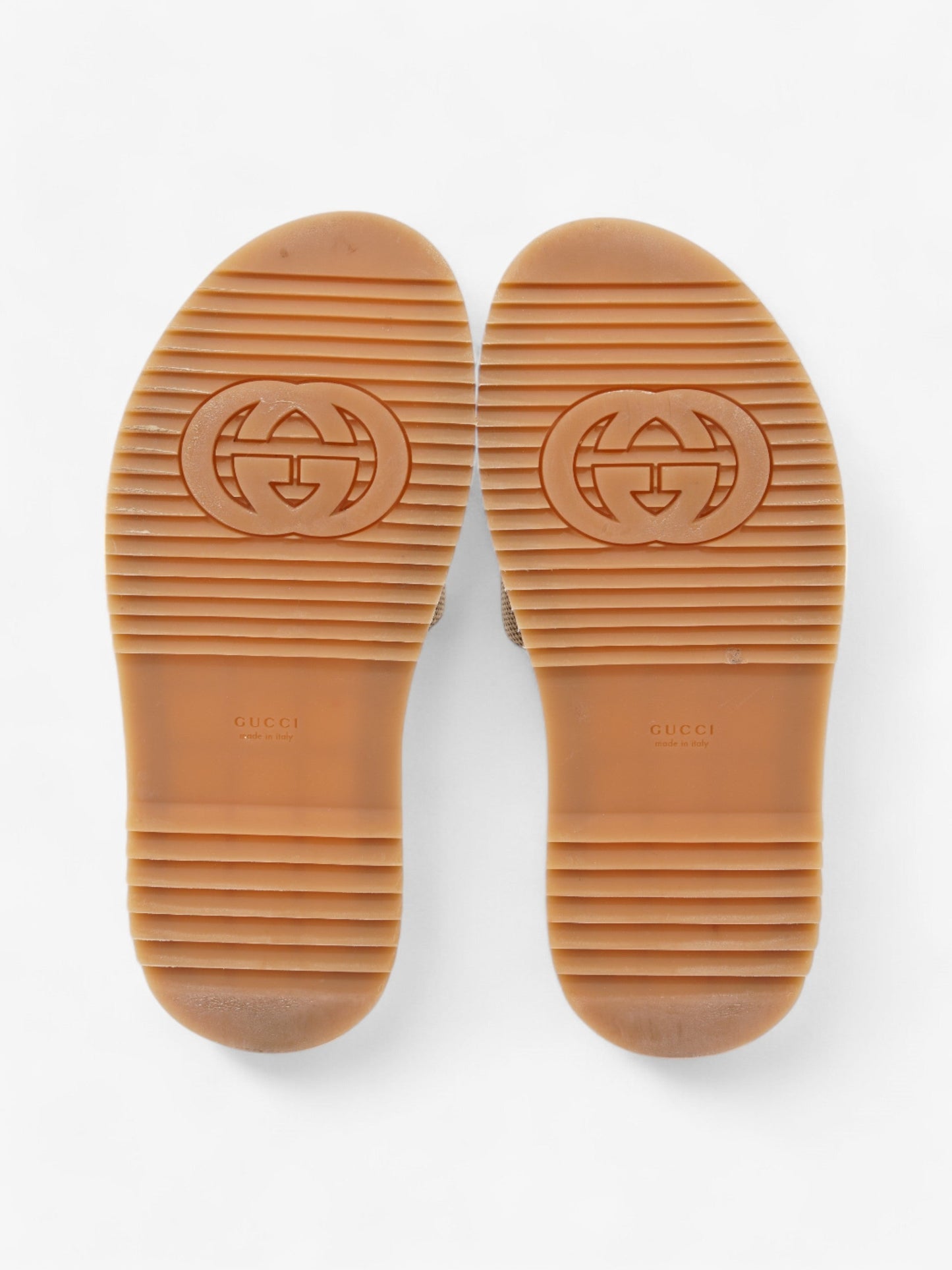 Gucci GG Platform Sandals Beige / Brown Canvas EU 39 UK 6