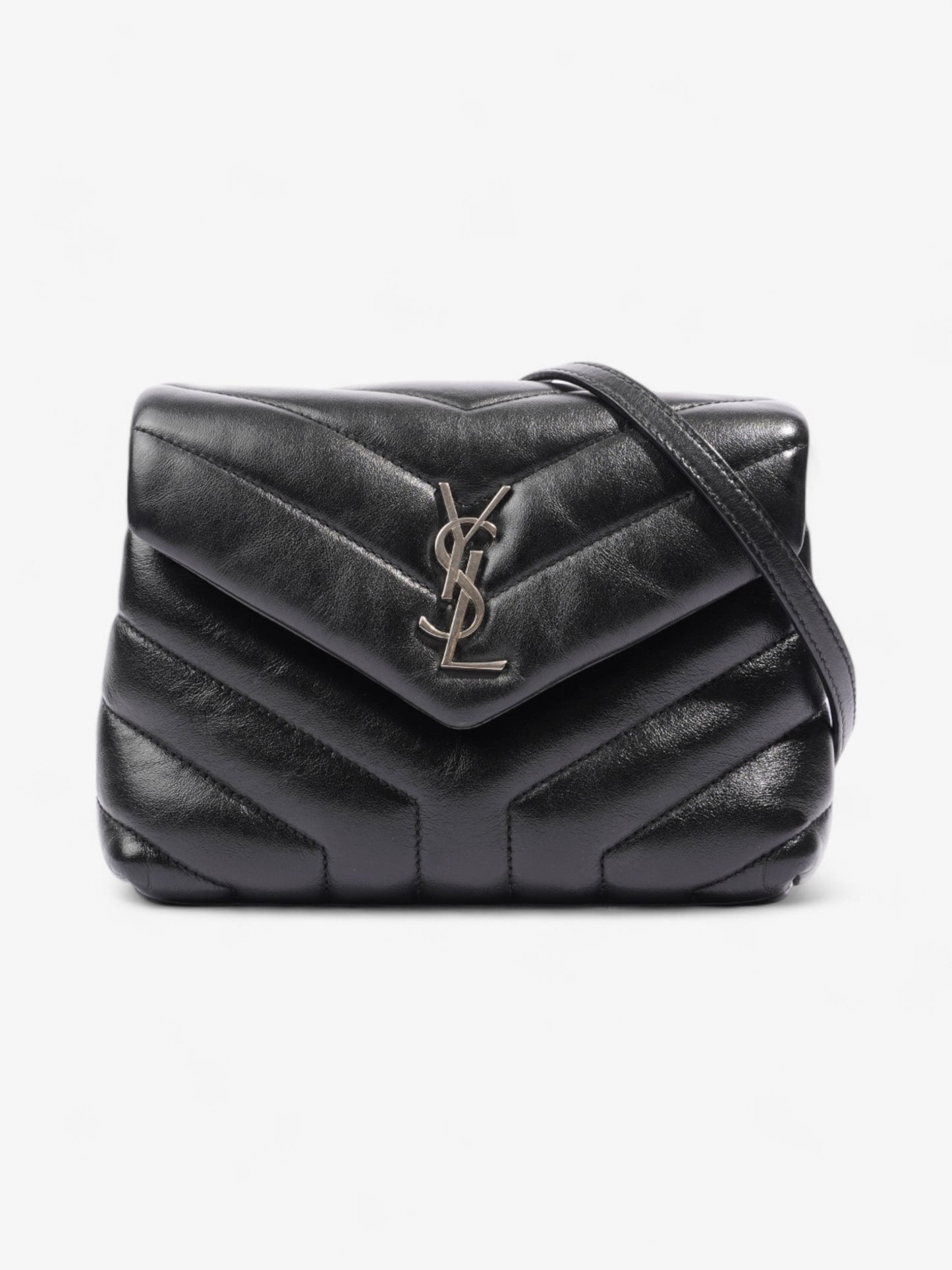 Saint Laurent Lou Lou Black Matelasse Leather Toy
