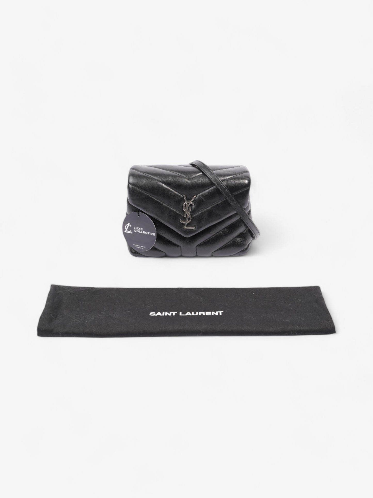 Saint Laurent Lou Lou Black Matelasse Leather Toy