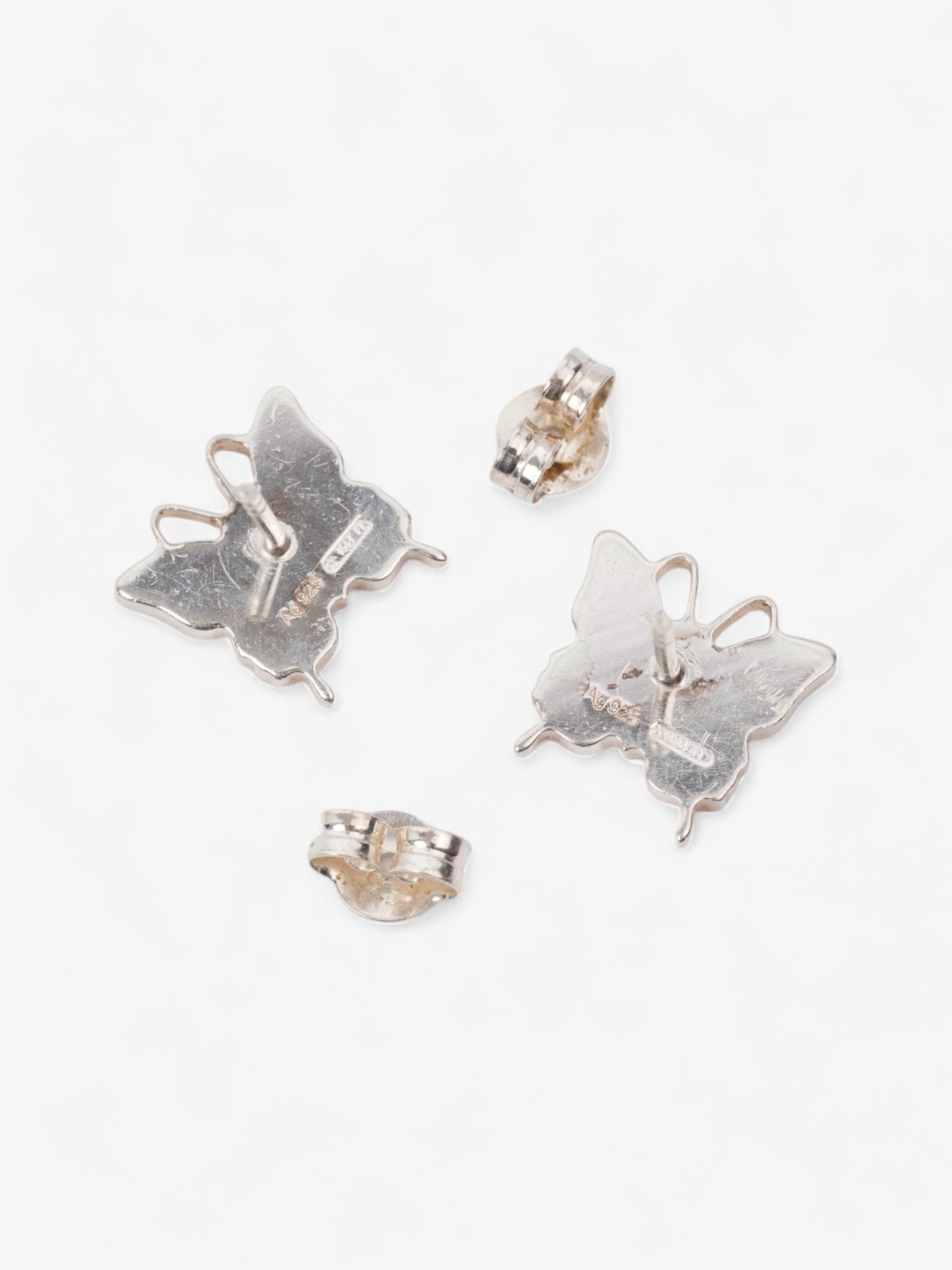 Gucci Butterfly Earrings Silver Silver Sterling