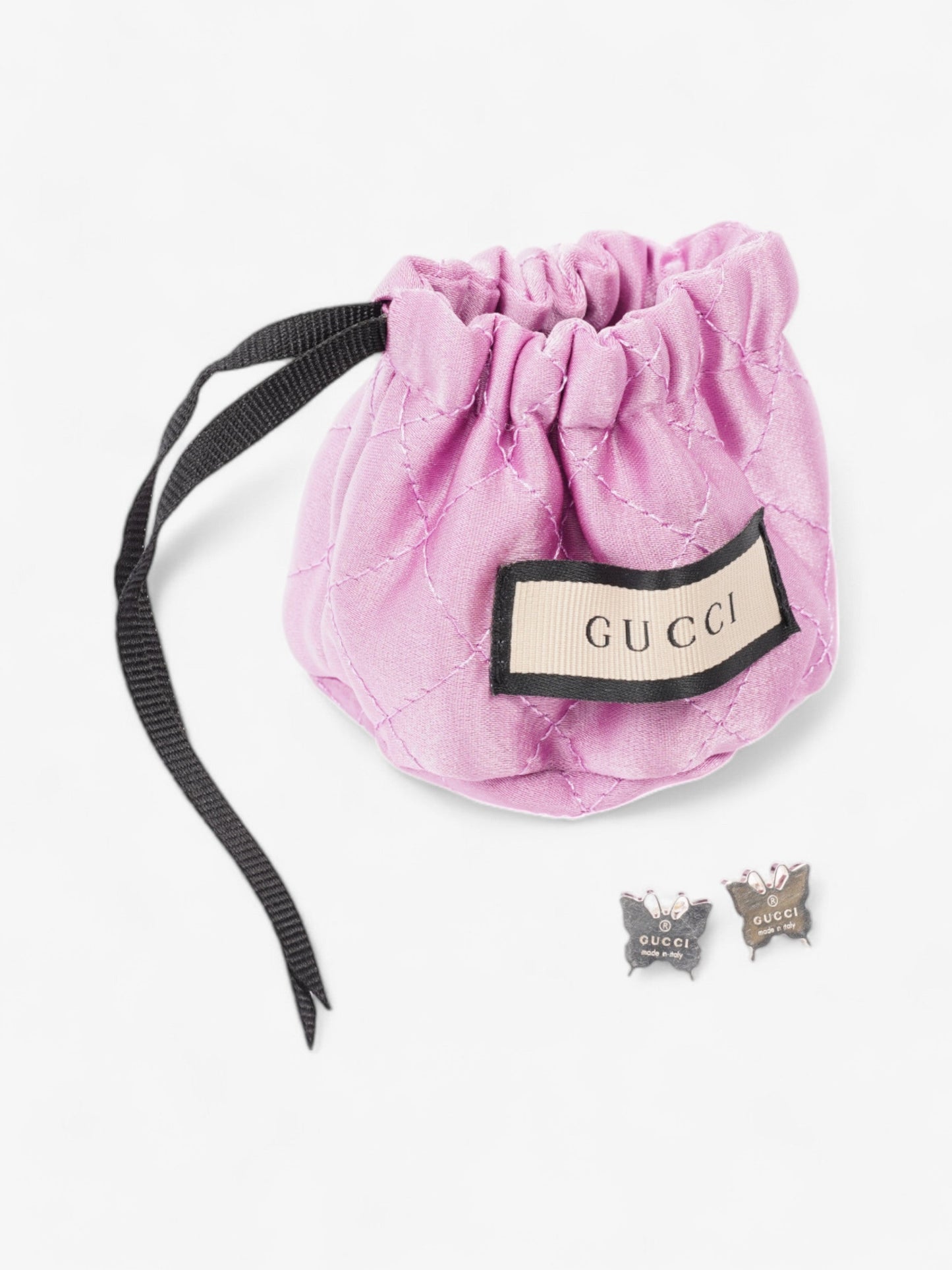 Gucci Butterfly Earrings Silver Silver Sterling