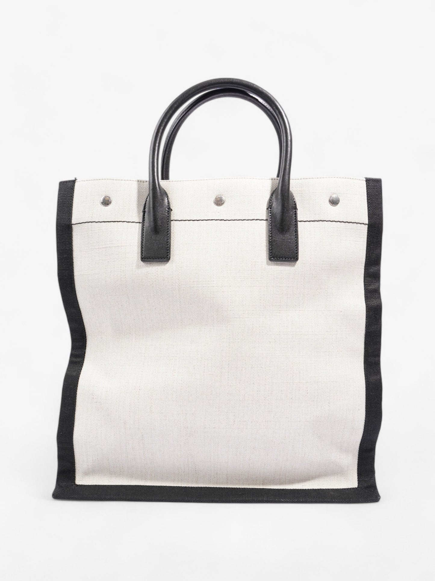 Saint Laurent Rive Gauche Tote Black / White Canvas