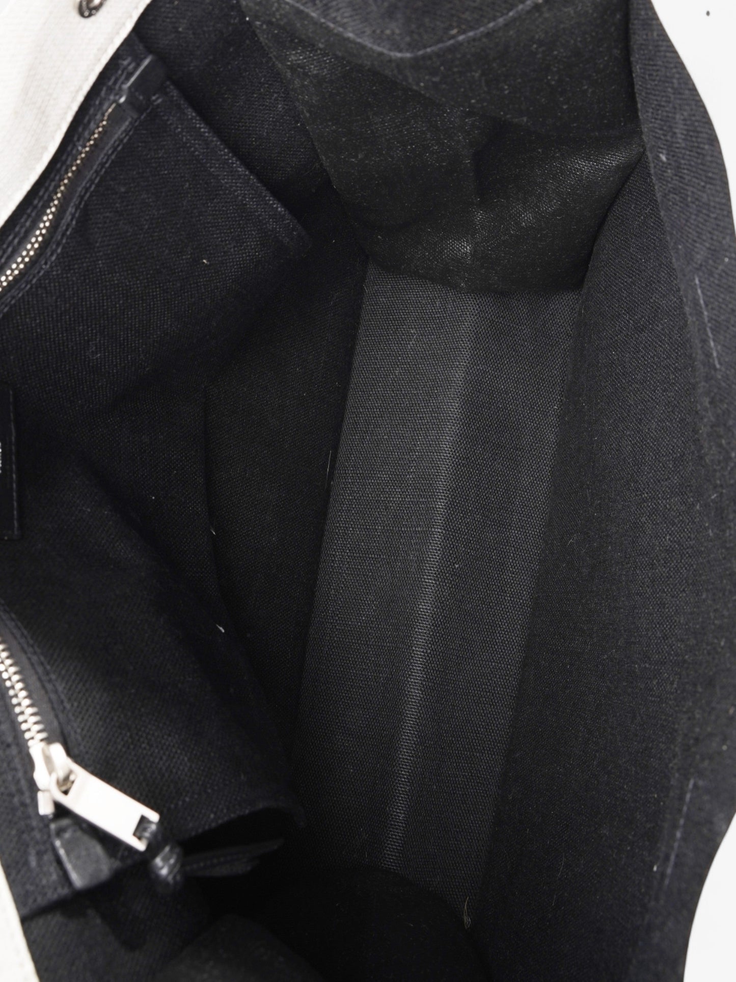 Saint Laurent Rive Gauche Tote Black / White Canvas