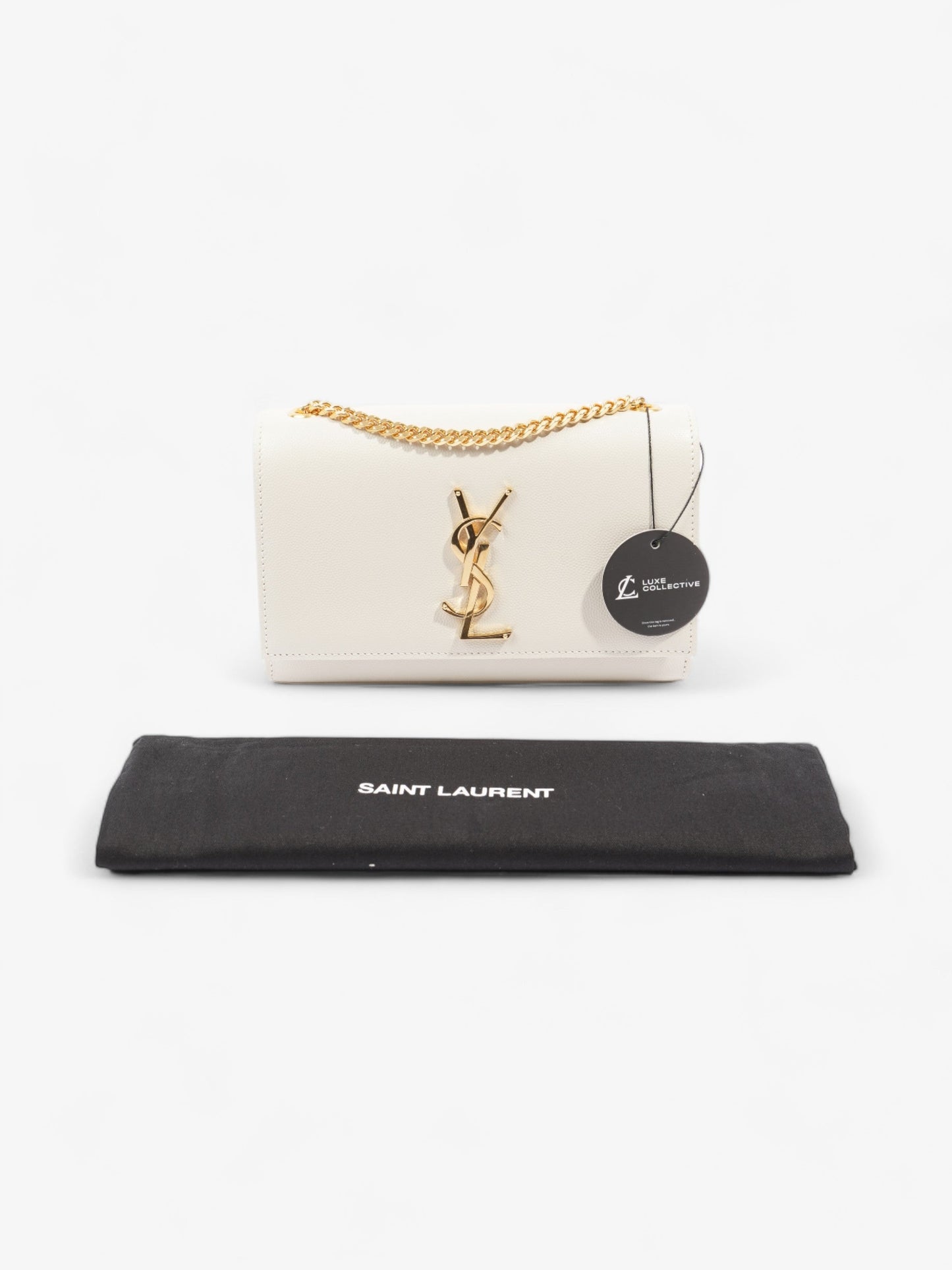 Saint Laurent Kate White Leather Small
