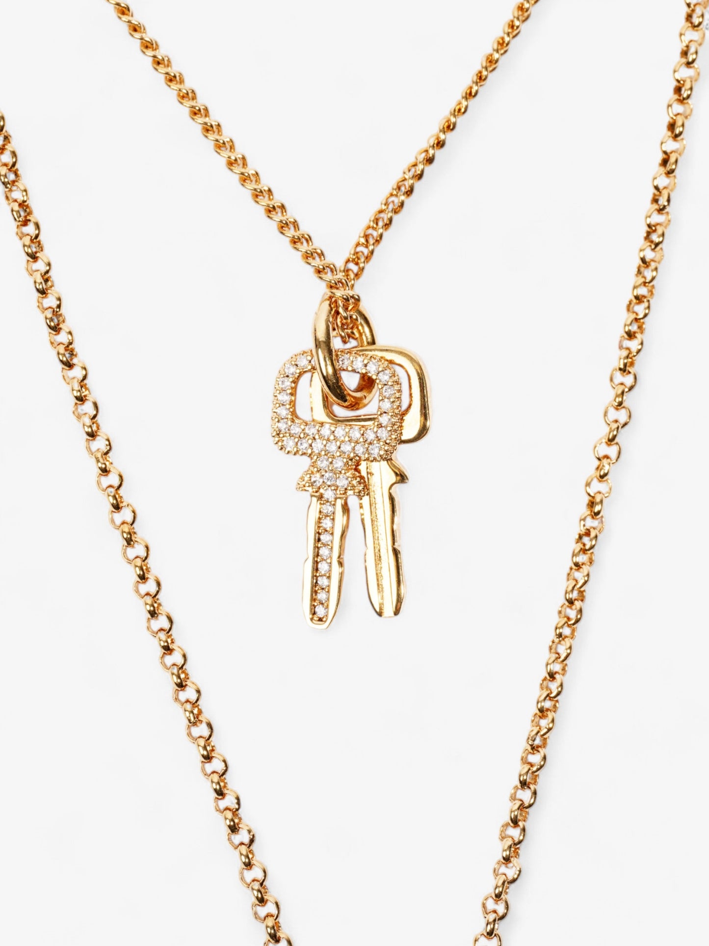 Louis Vuitton LV Padlock Necklace Gold Base Metal