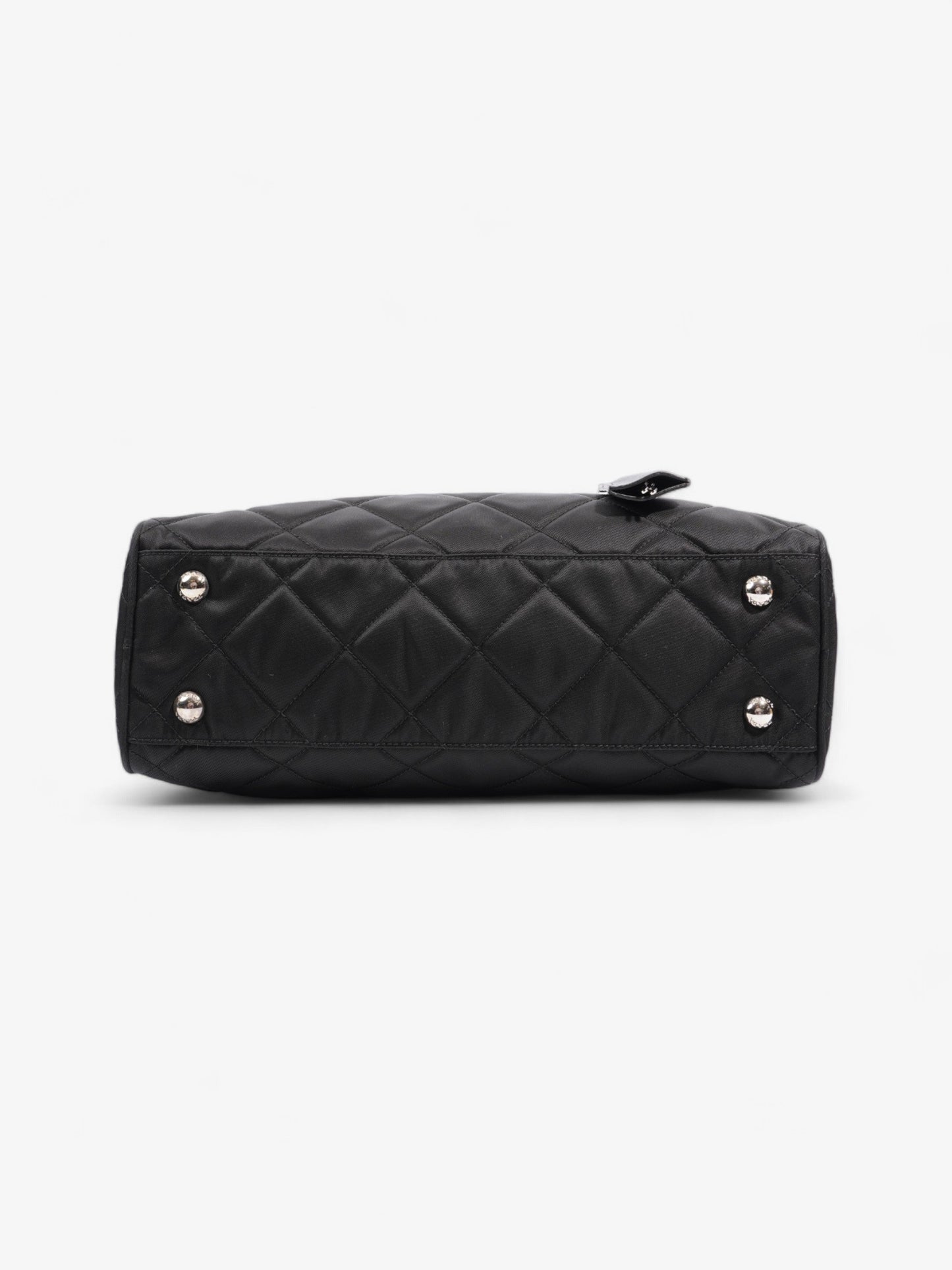 Prada Quilted Tote Black Re Nylon